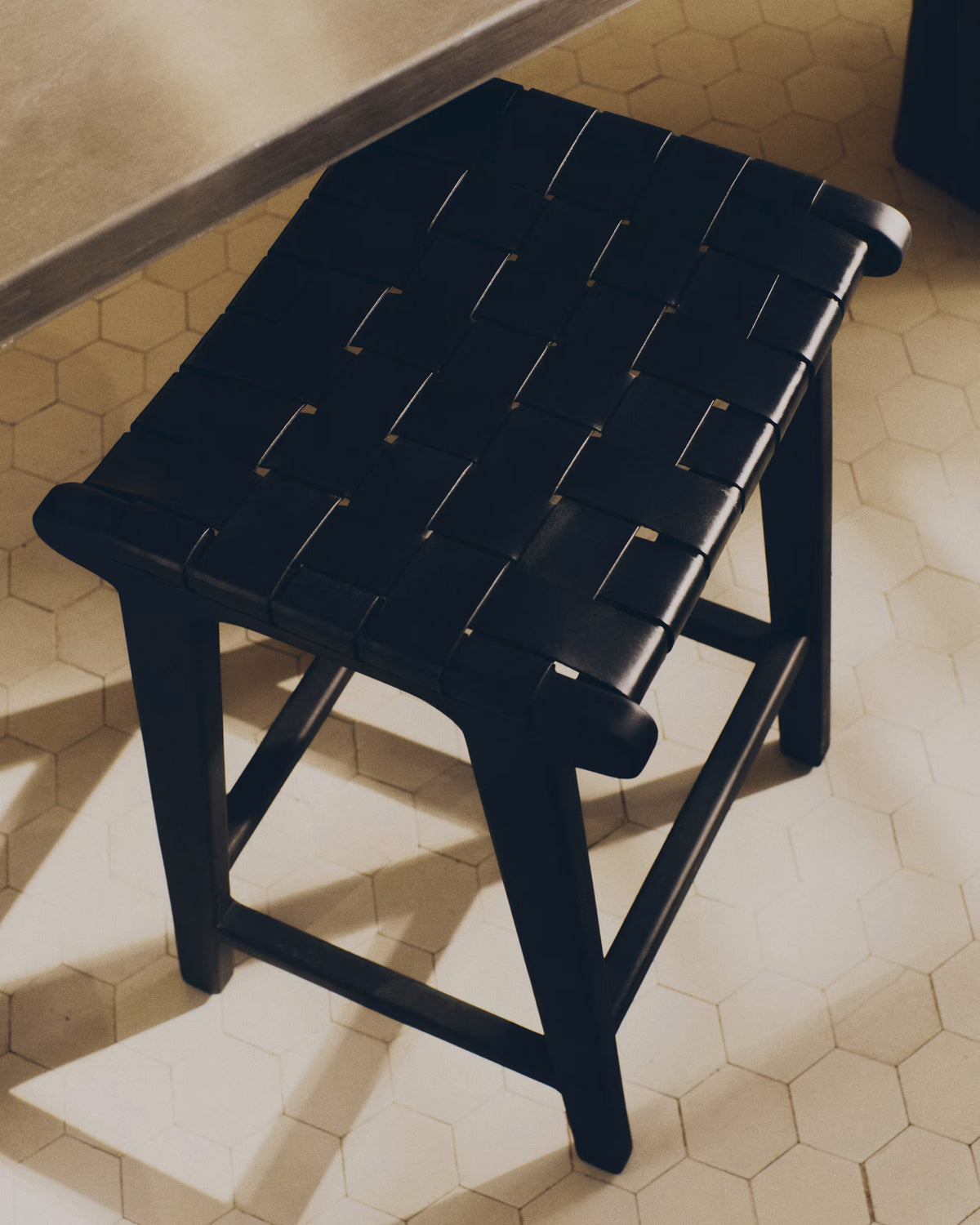 Calixta Black Leder Barhocker