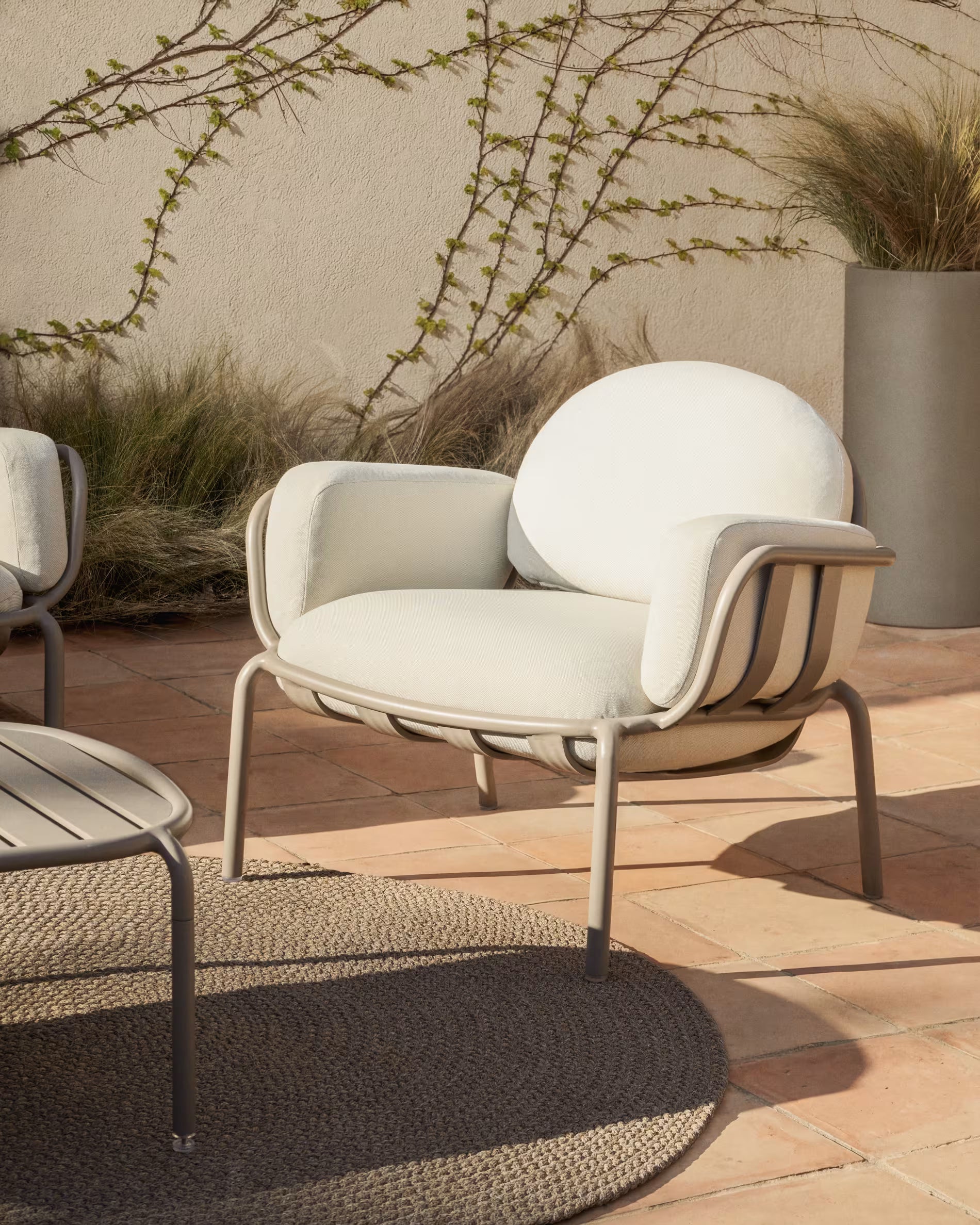 Runder Outdoor-Teppich DESPAS beige