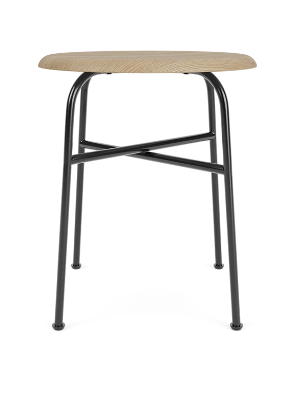 Hocker AFTEROOM aus Eichenholz mit Stahlbasis