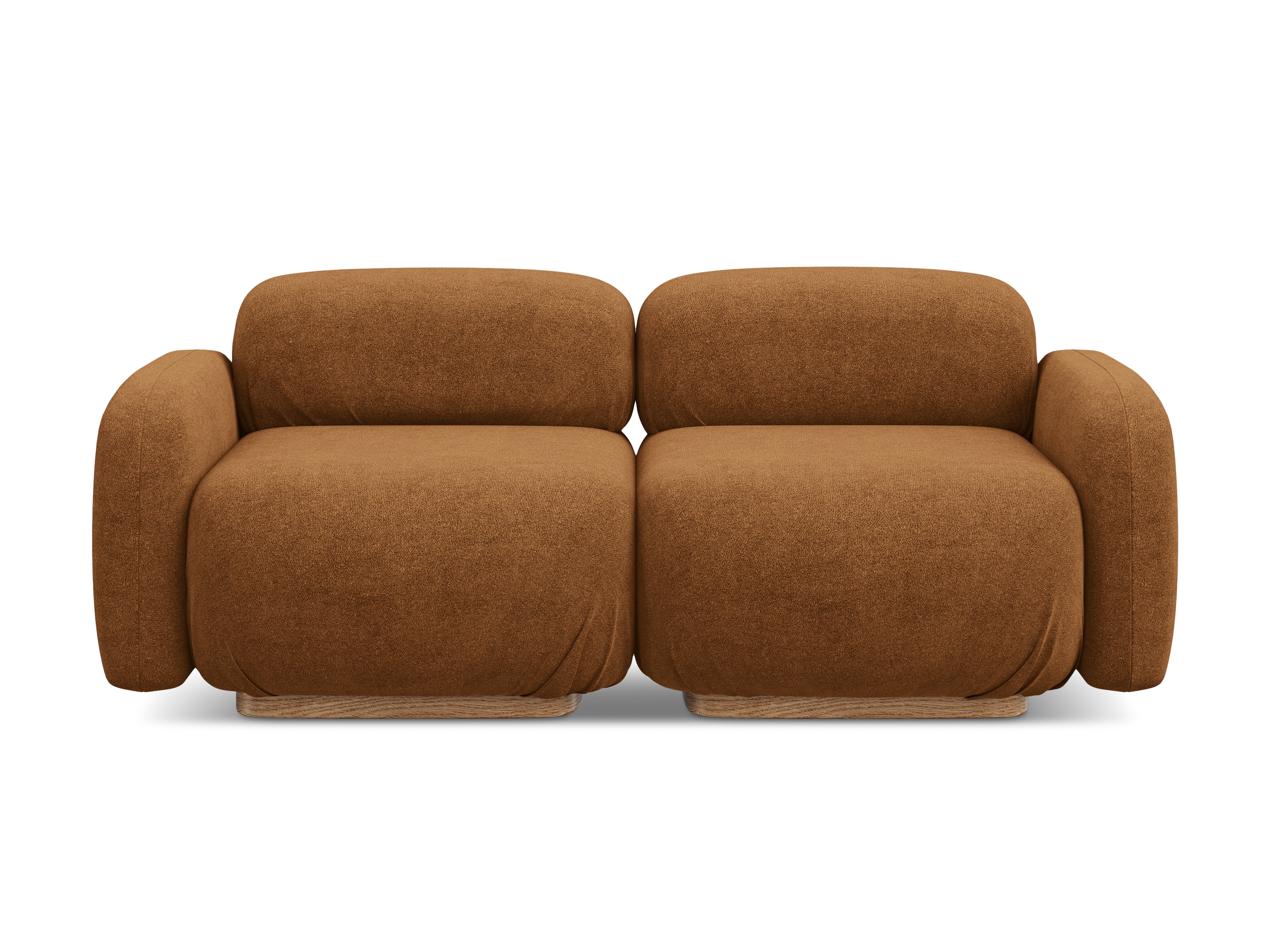 Modulares 3-Sitzer Sofa AILANI Terrakotta Boucle