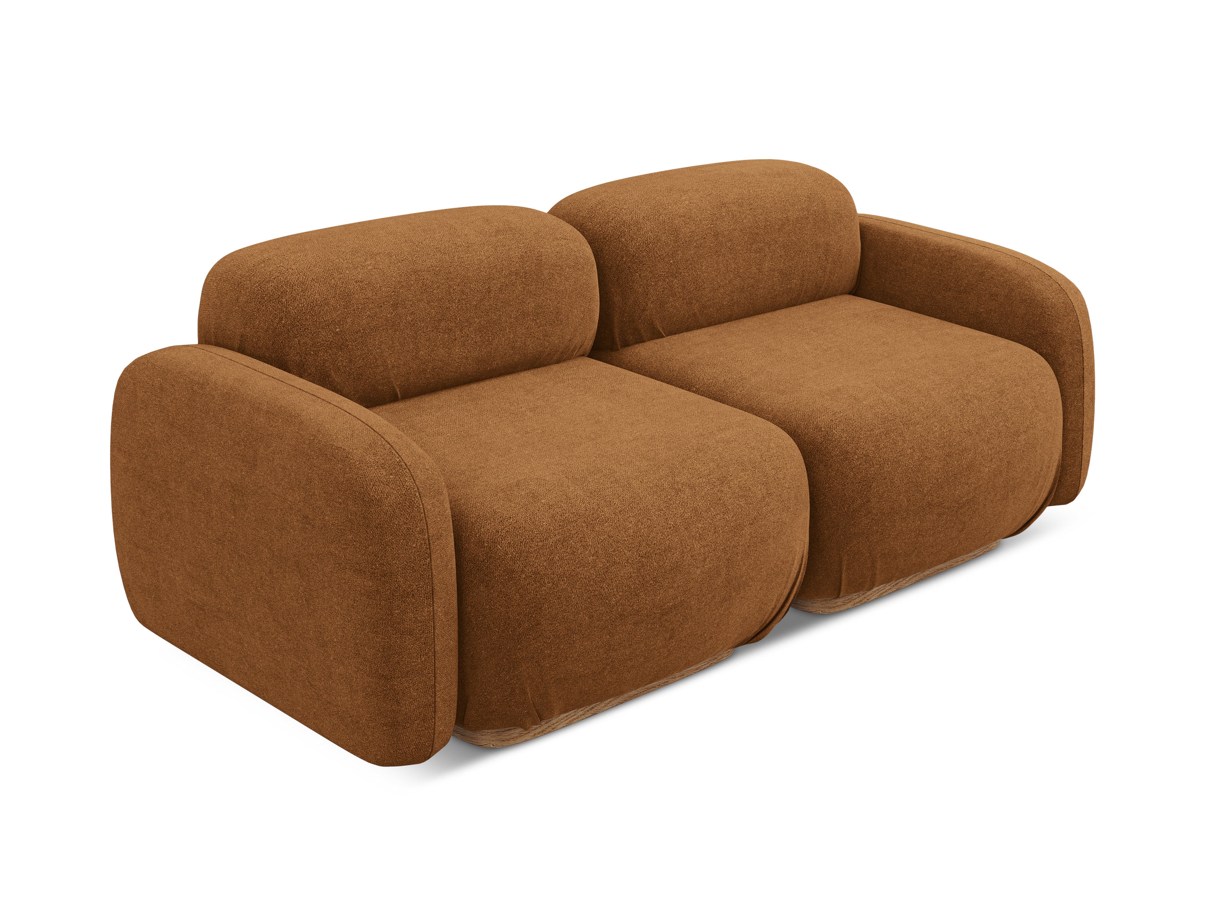 Modulares 3-Sitzer Sofa AILANI Terrakotta Boucle
