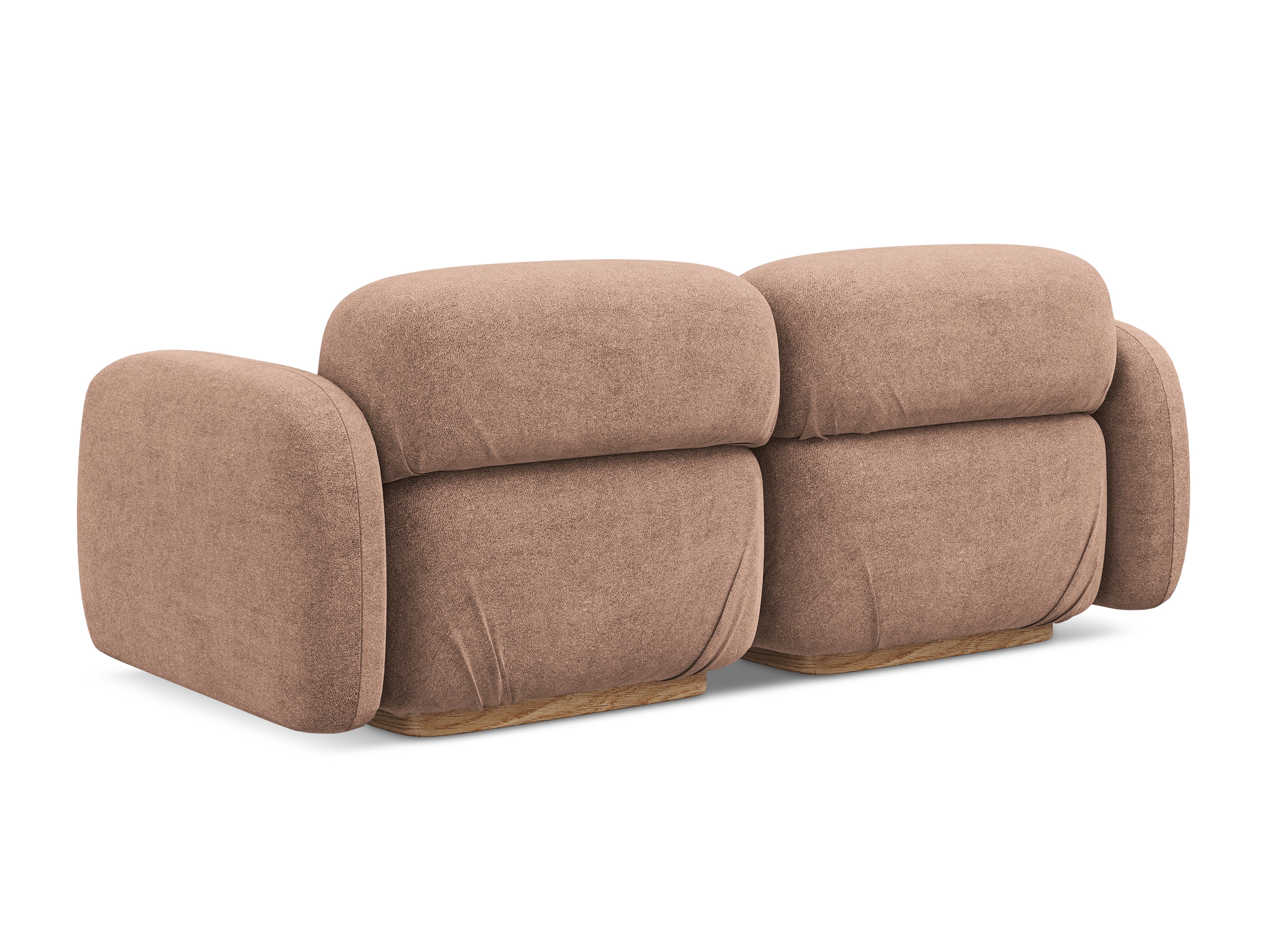 Modulares 3-Sitzer-Sofa AILANI puderrosa Boucle