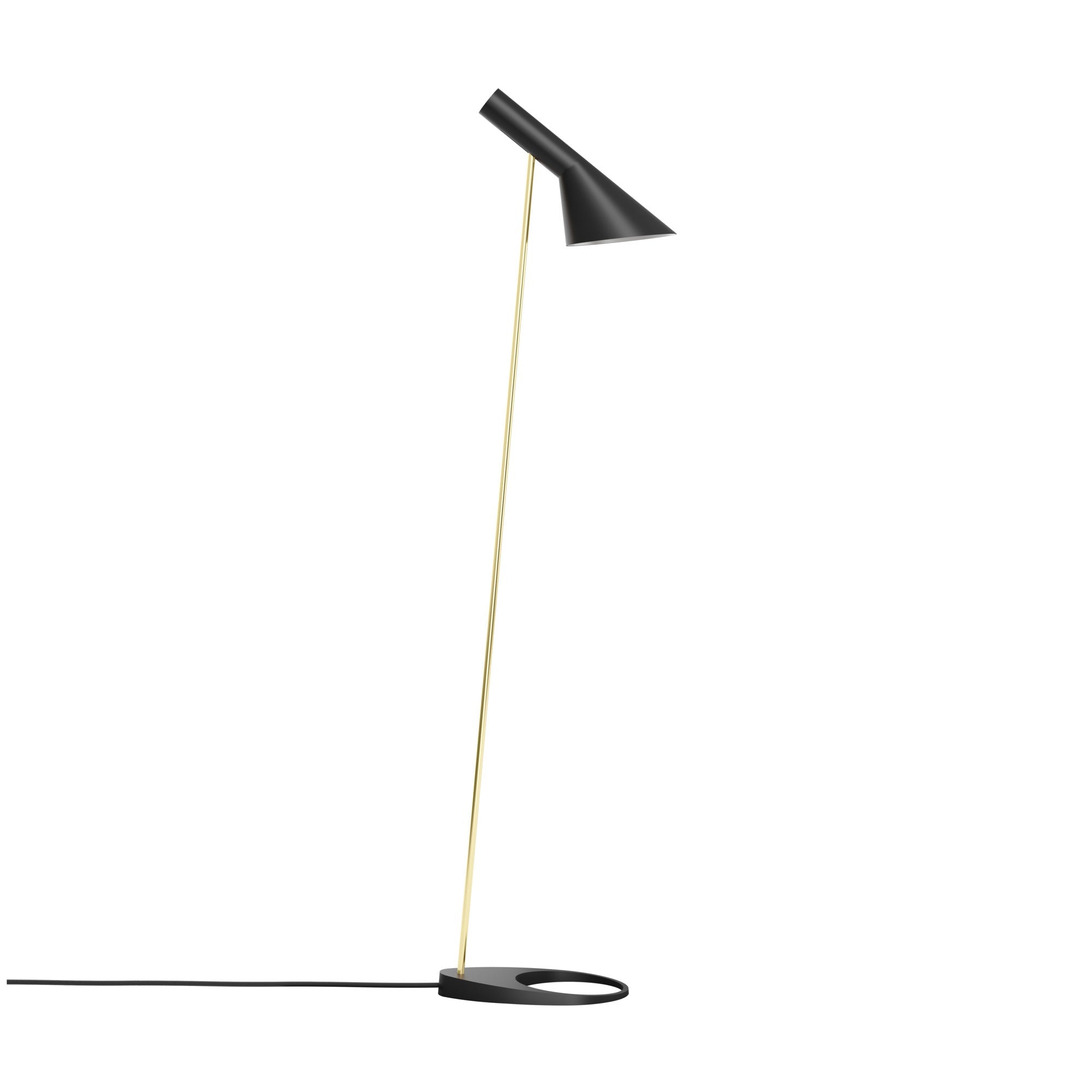 Stehlampe AJ schwarz mit Messing