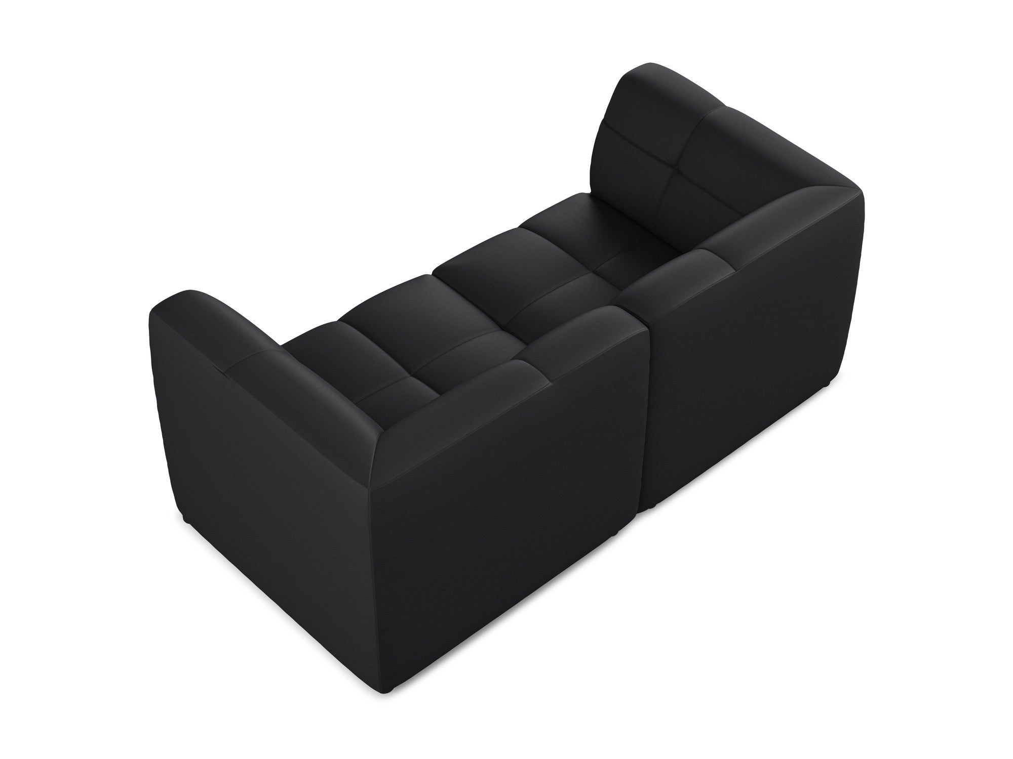 Modular 2-Seater Sofa ALOHA Black Eco-Leather