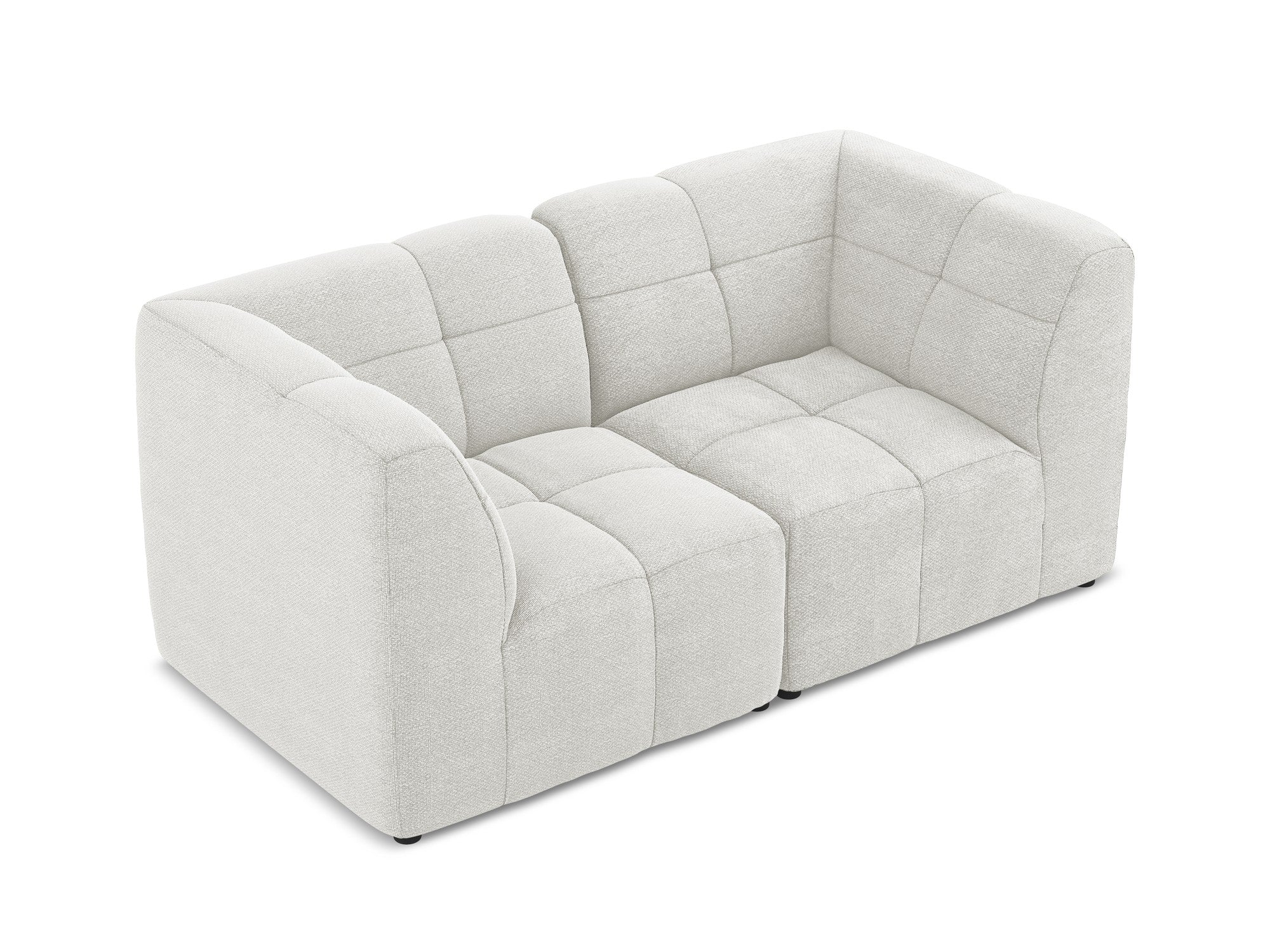 Modulares 2-Sitzer Sofa ALOHA weißer Boucle