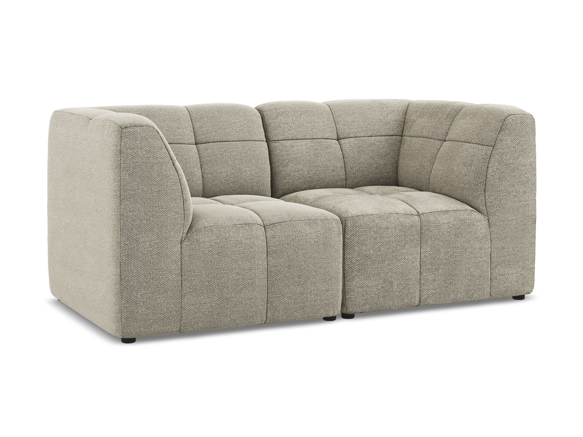 2-seater modular sofa ALOHA taupe boucle