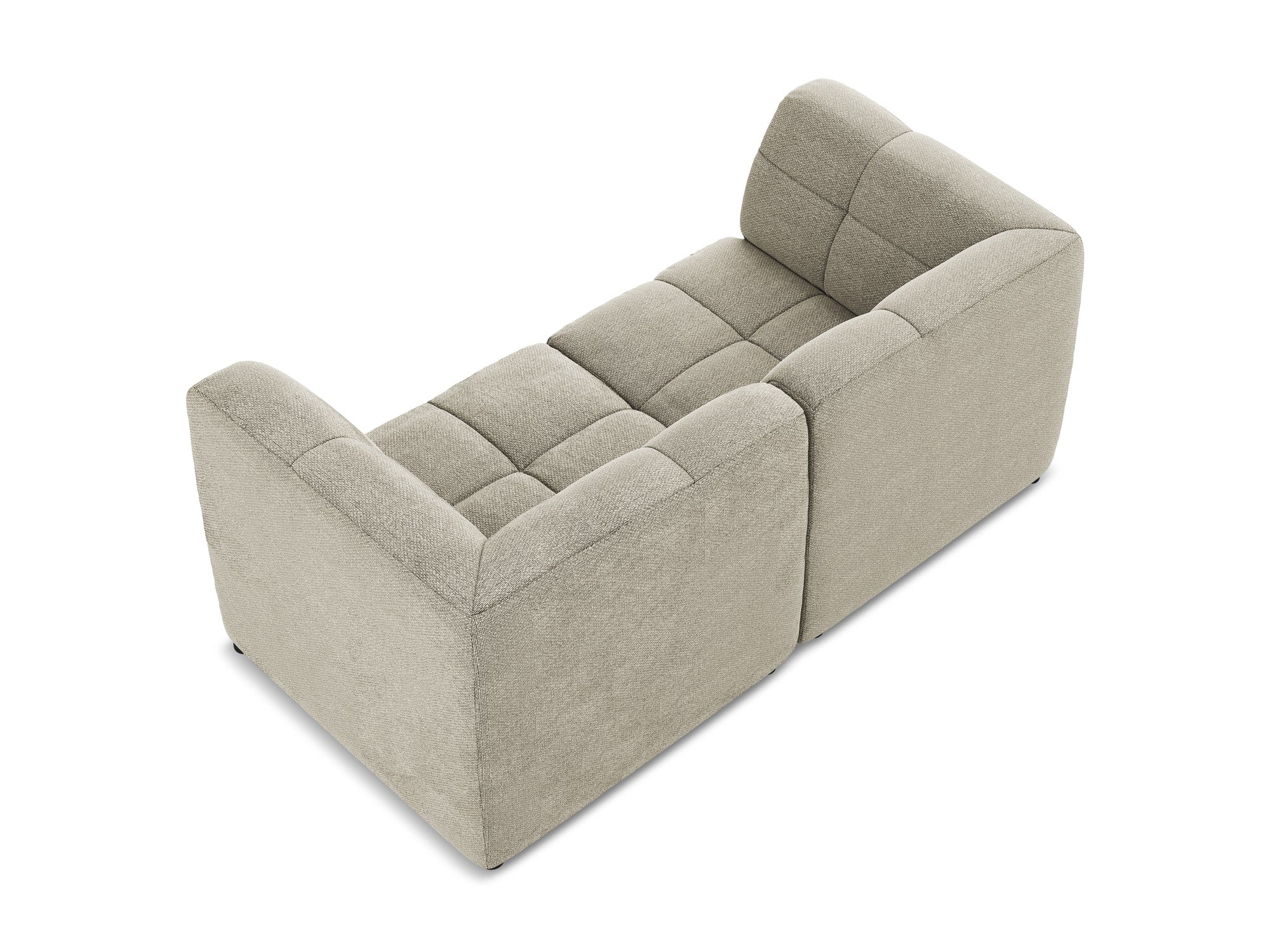 2-seater modular sofa ALOHA taupe boucle