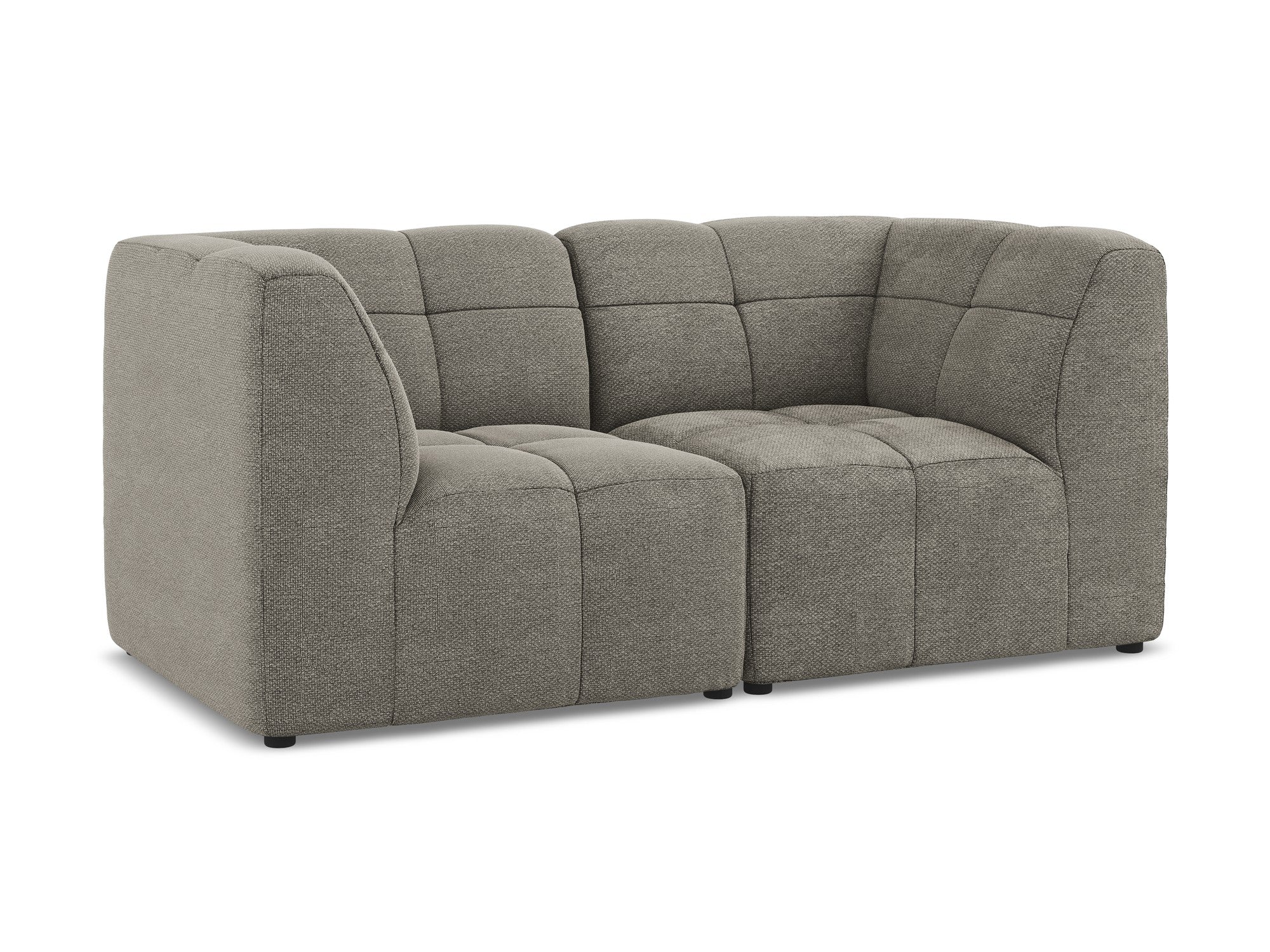 Modulares 2-Sitzer Sofa ALOHA grauer Boucle