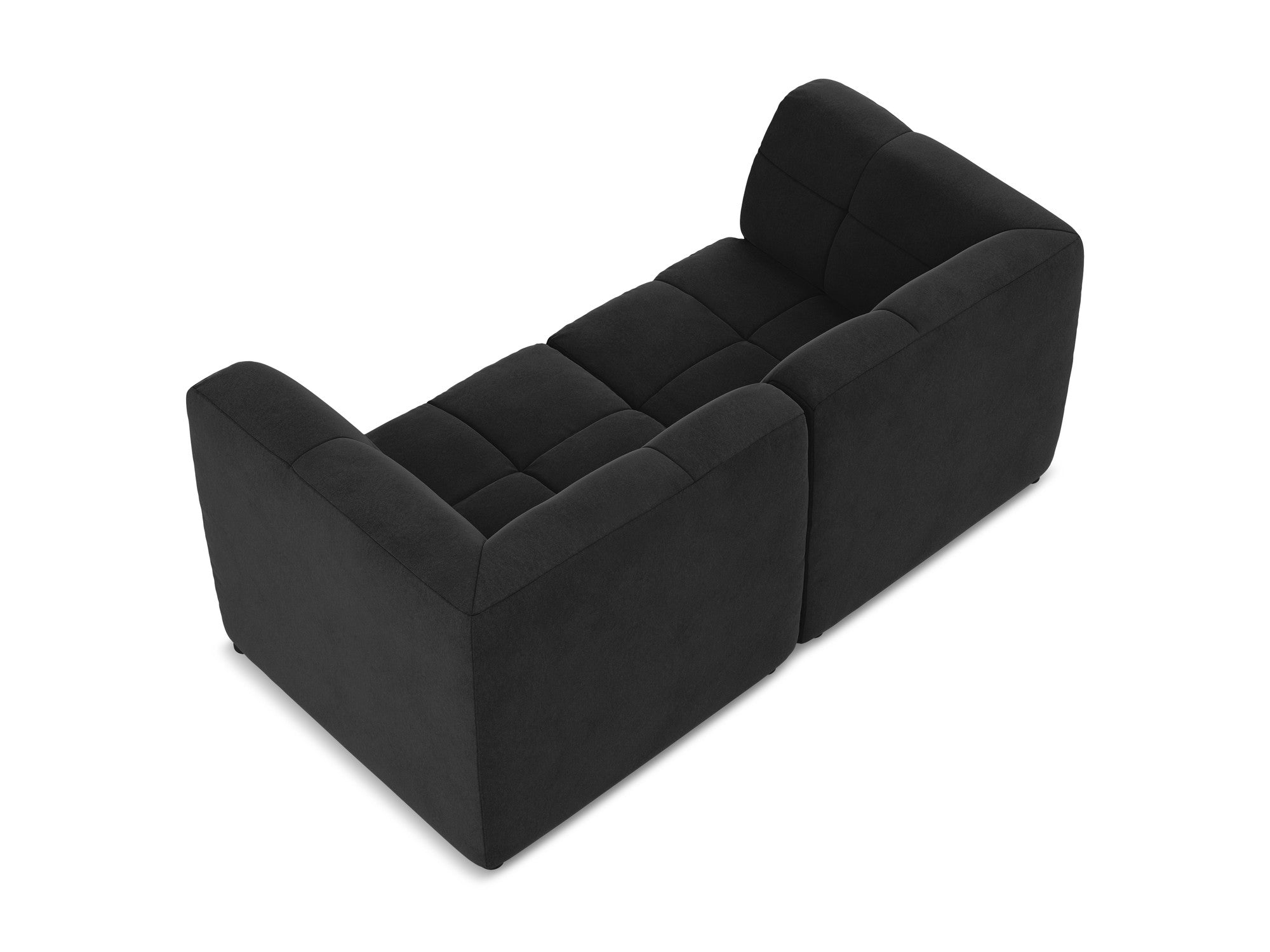 Modular Velvet Sofa for Two ALOHA Black