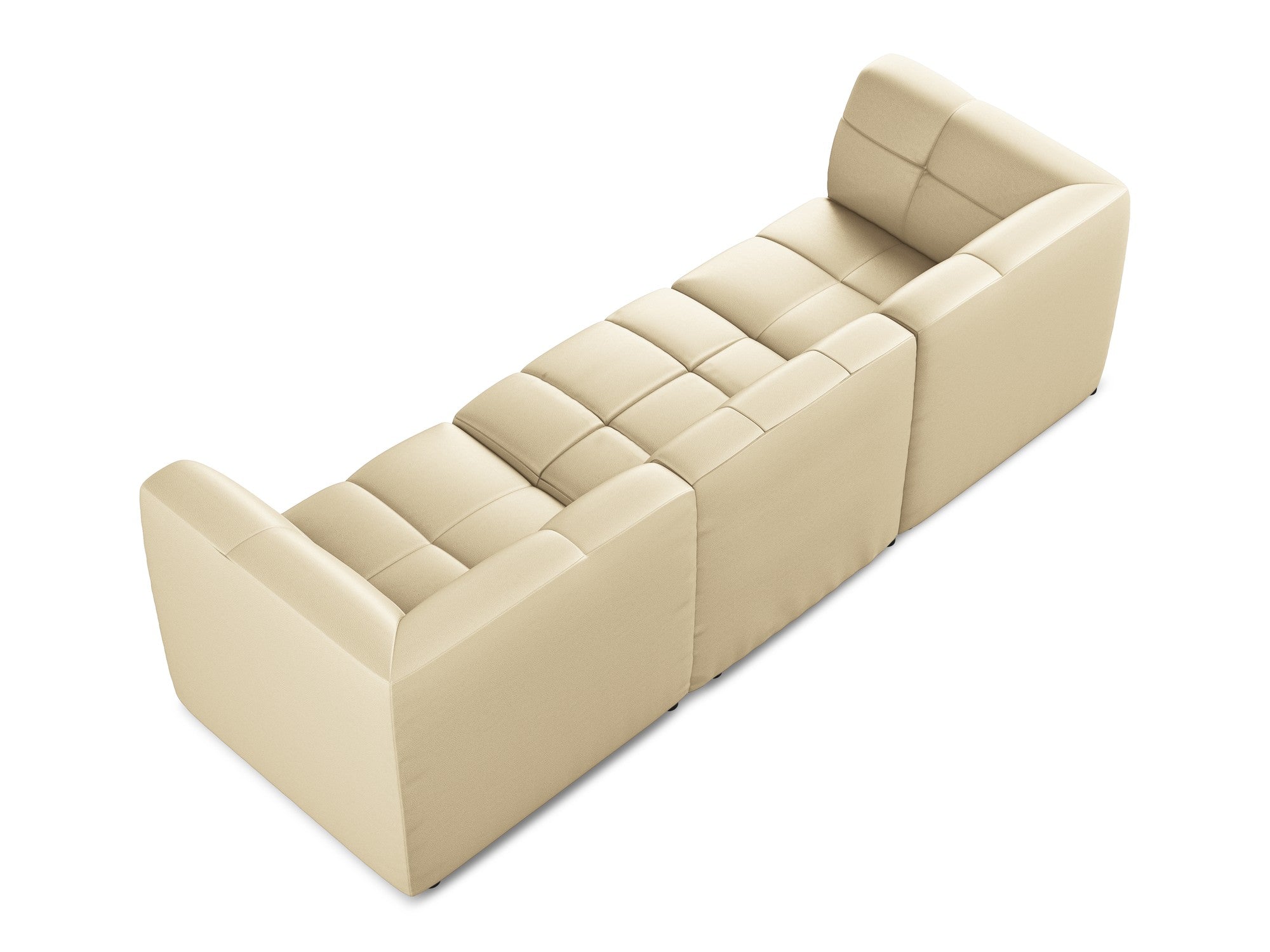 3-seater modular sofa ALOHA beige eco-leather