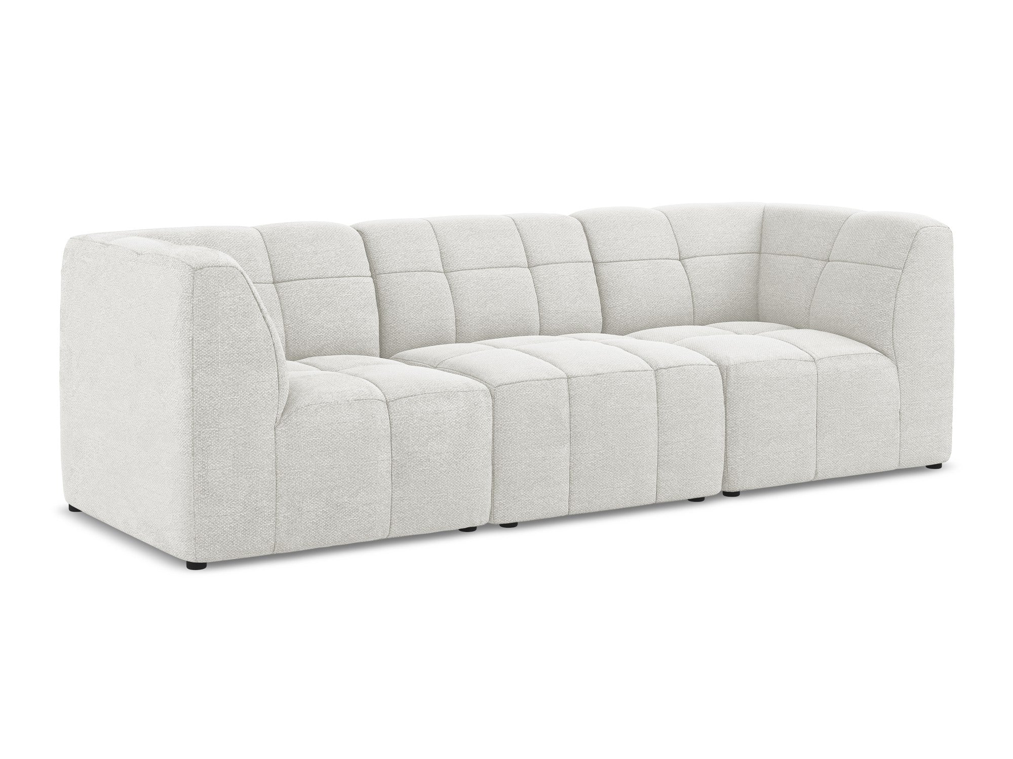 Modulares 3-Sitzer Sofa ALOHA weißer Boucle