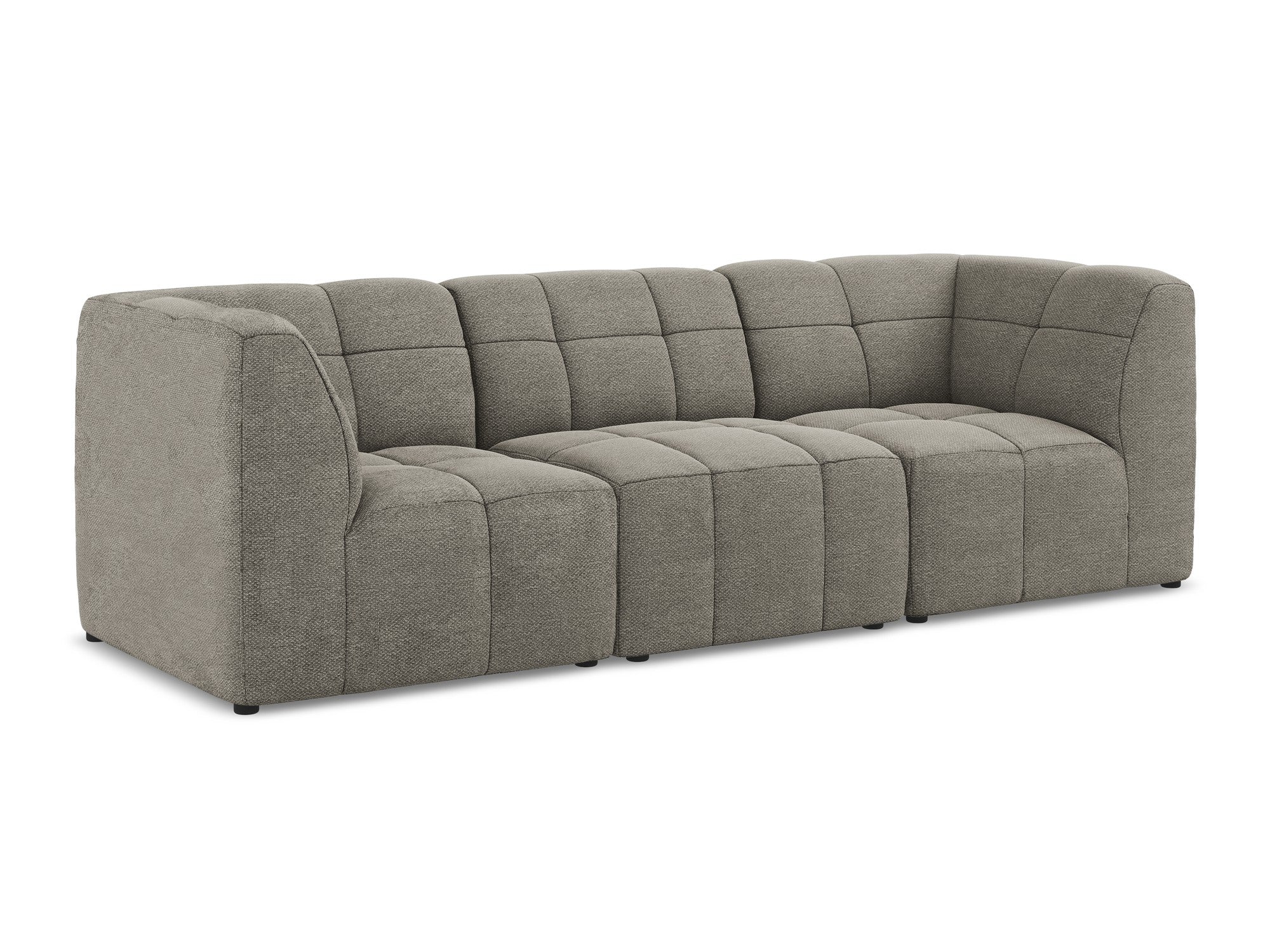 Modulares 3-Sitzer Sofa ALOHA graue Boucle