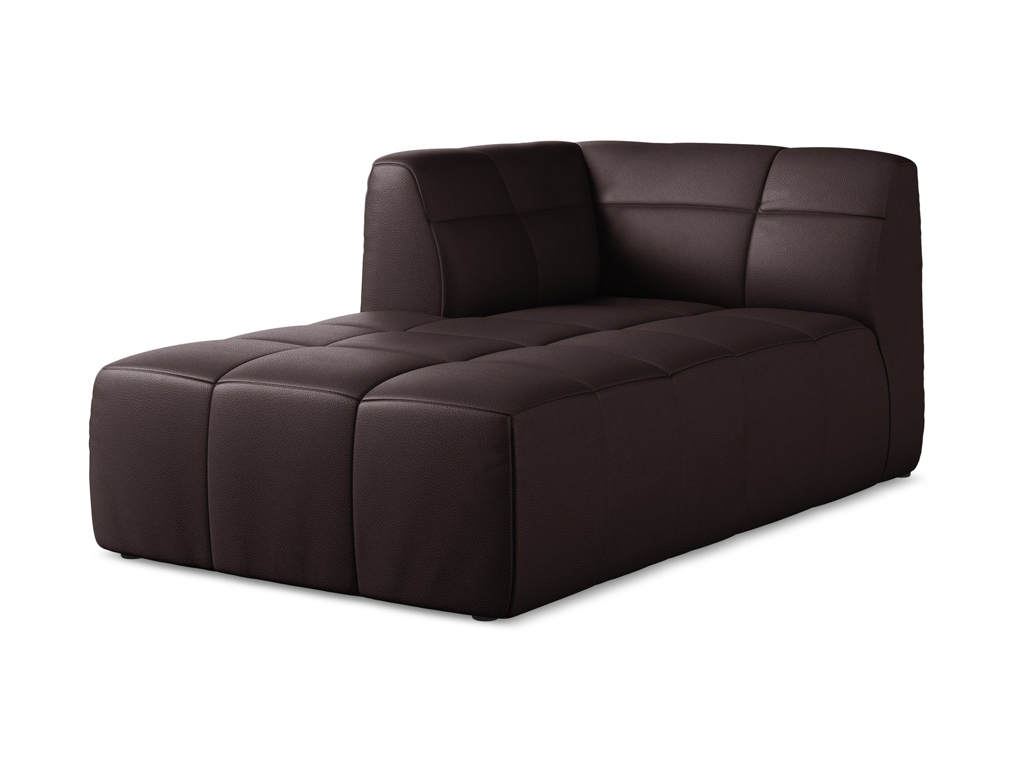 Szezlong links ALOHA aus pflaumenfarbener Kunstleder