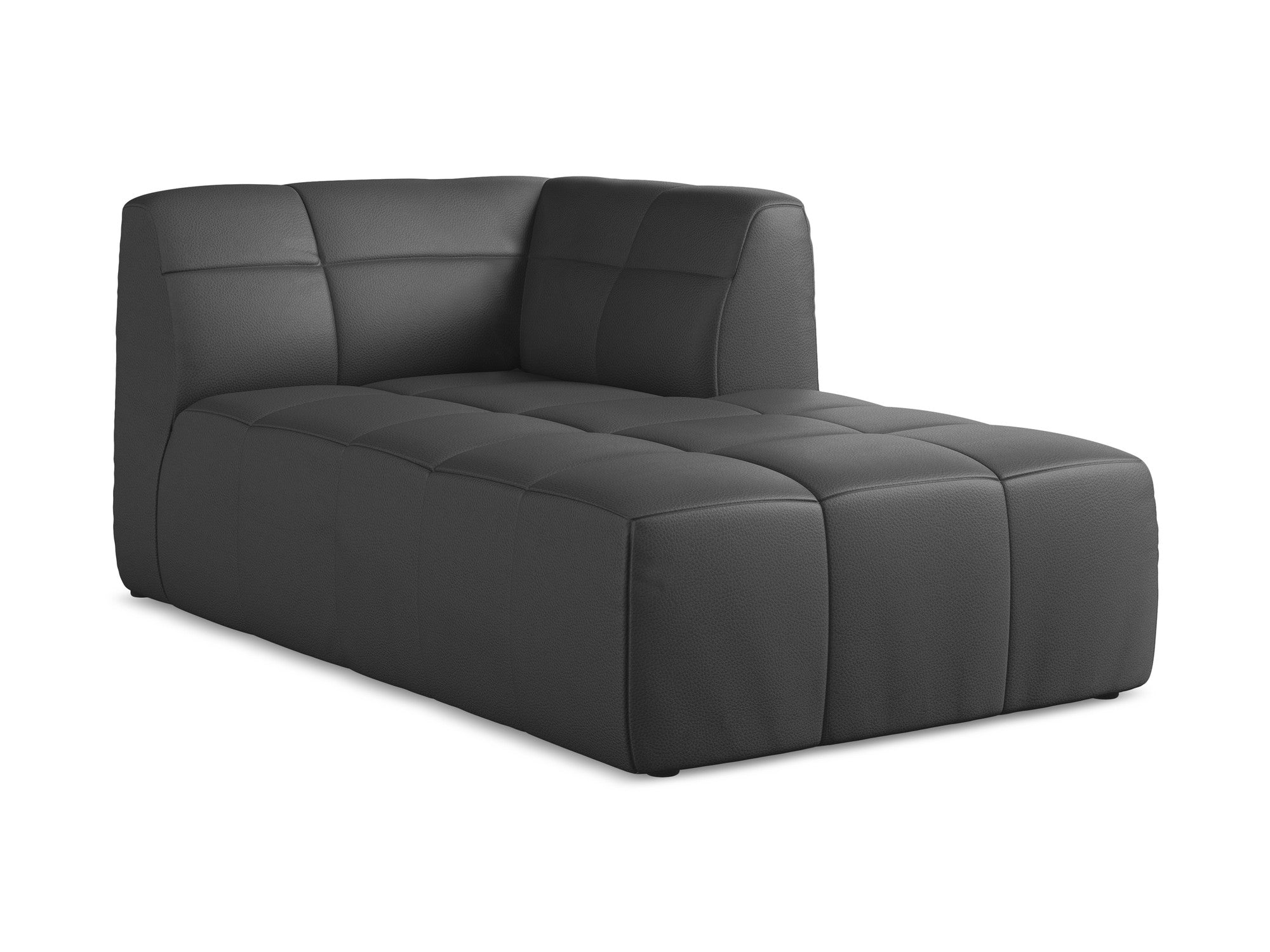 Rechtsseitiger Szezlong ALOHA graues Kunstleder