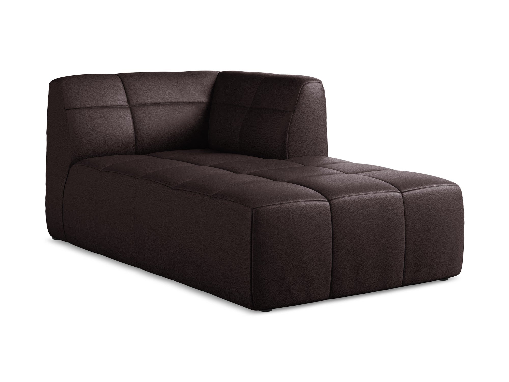 Rechtsseitiger Szezlong ALOHA aus pflaumenfarbener Kunstleder