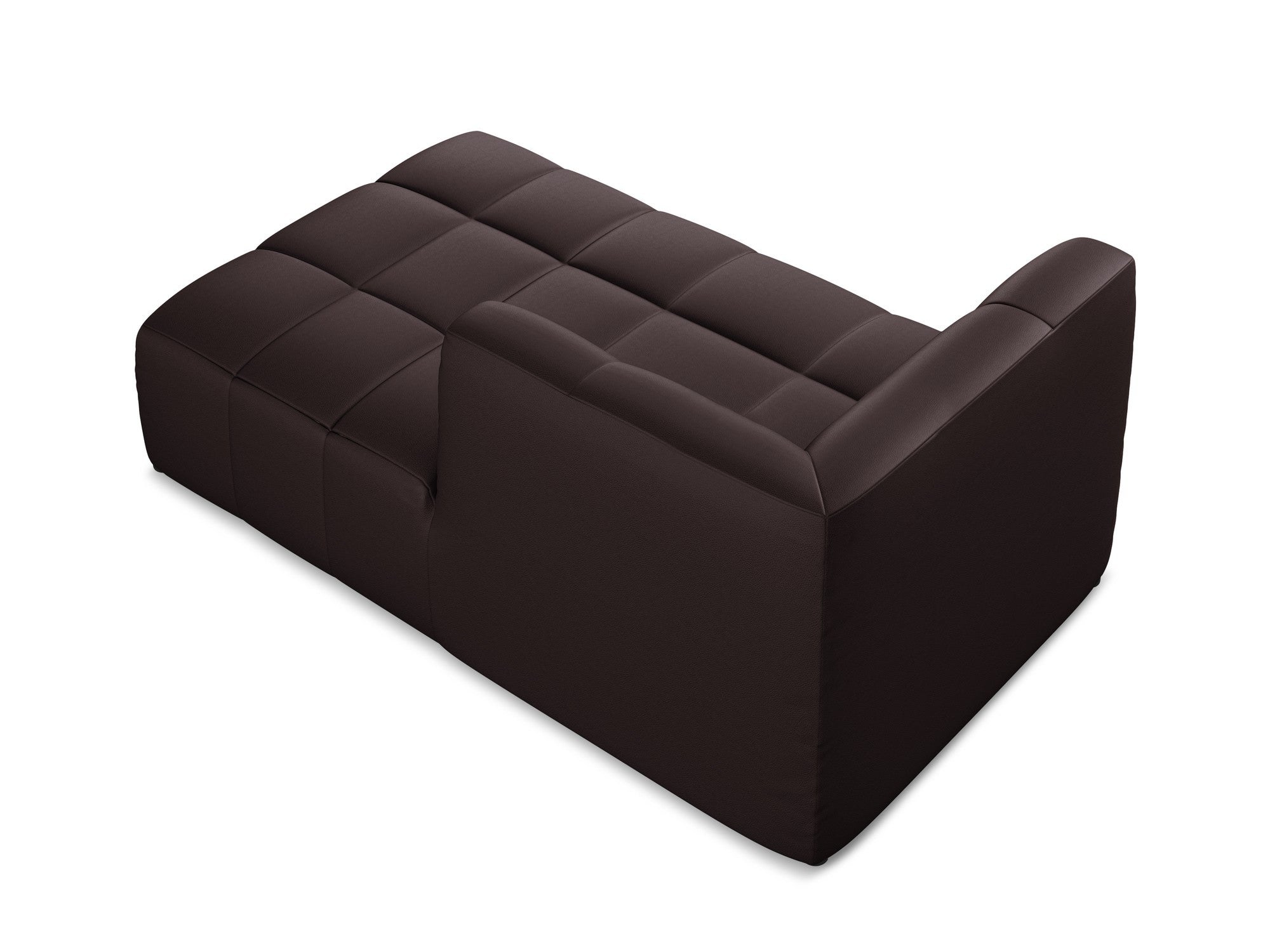 Rechtsseitiger Szezlong ALOHA aus pflaumenfarbener Kunstleder