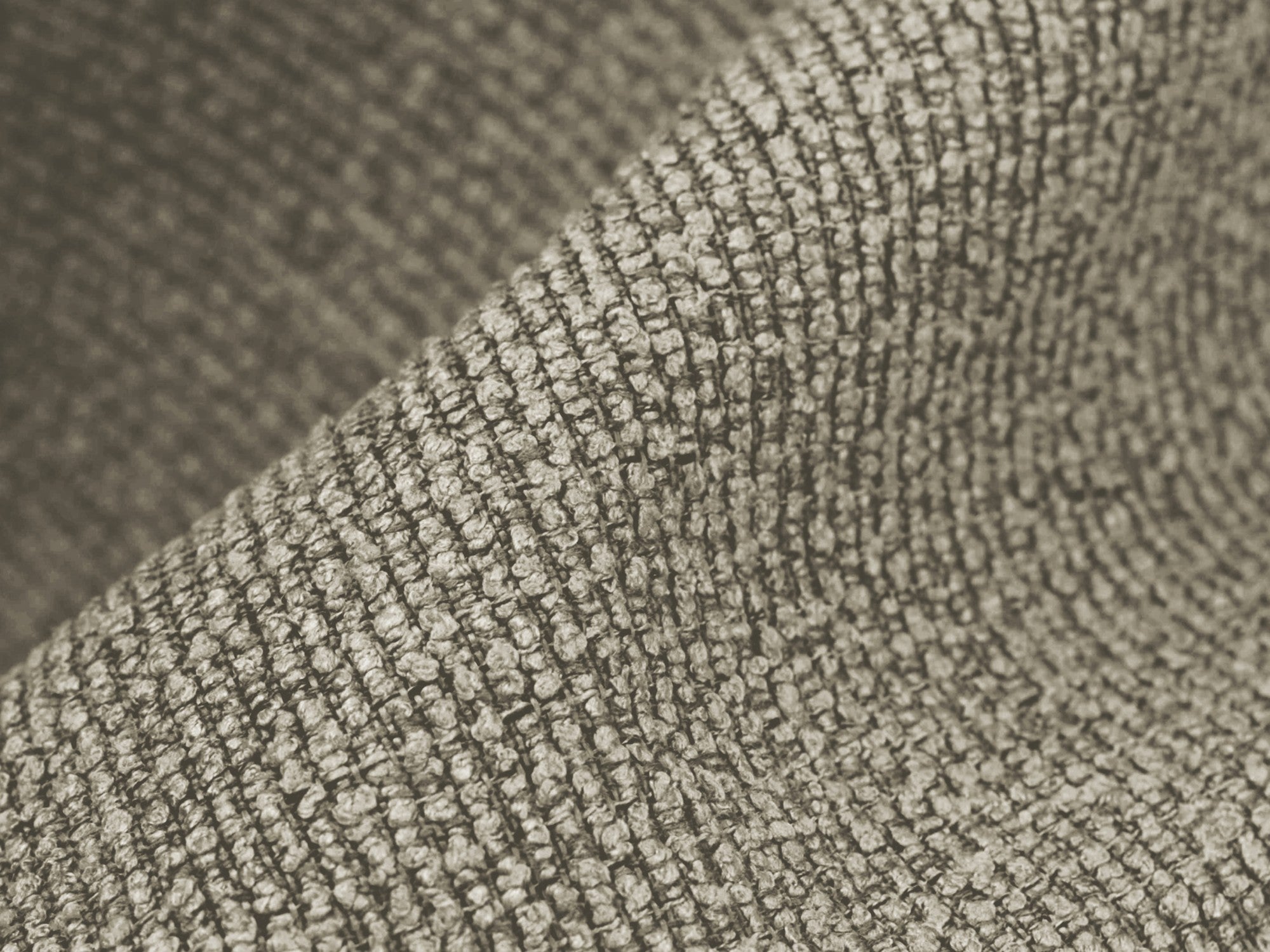 Right-facing ALOHA taupe boucle chaise longue
