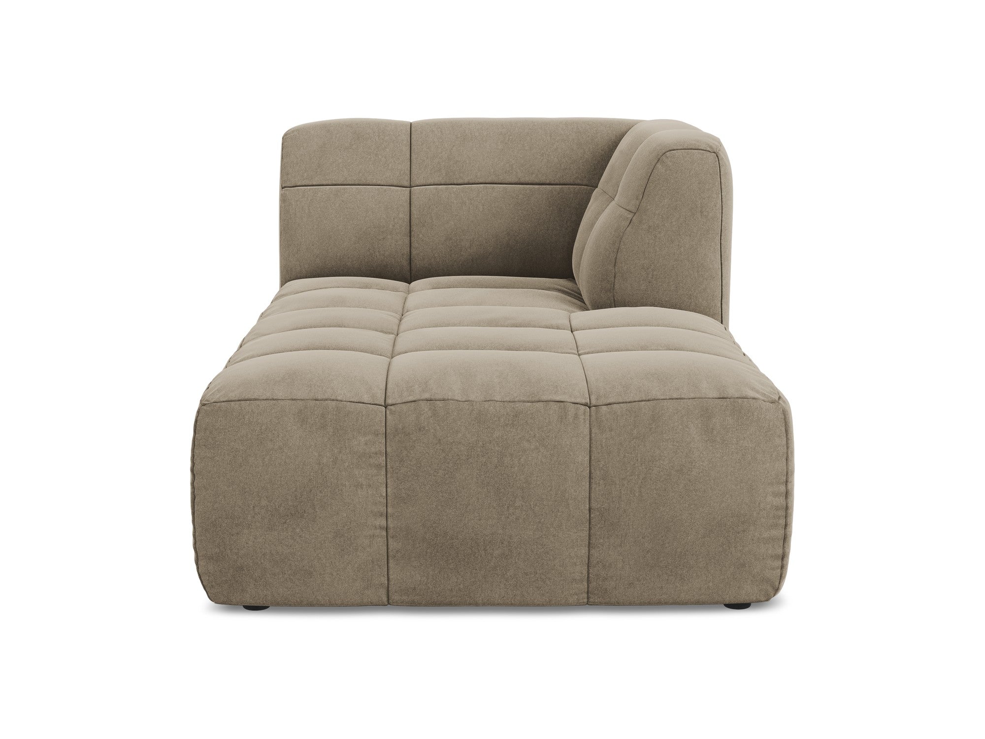 Rechtsseitiger Samt-Szezlong ALOHA beige