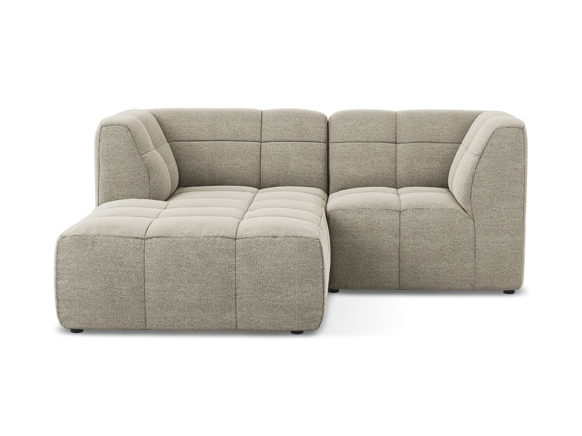 Modularer linksseitiger 2-Sitzer ALOHA taupe Boucle