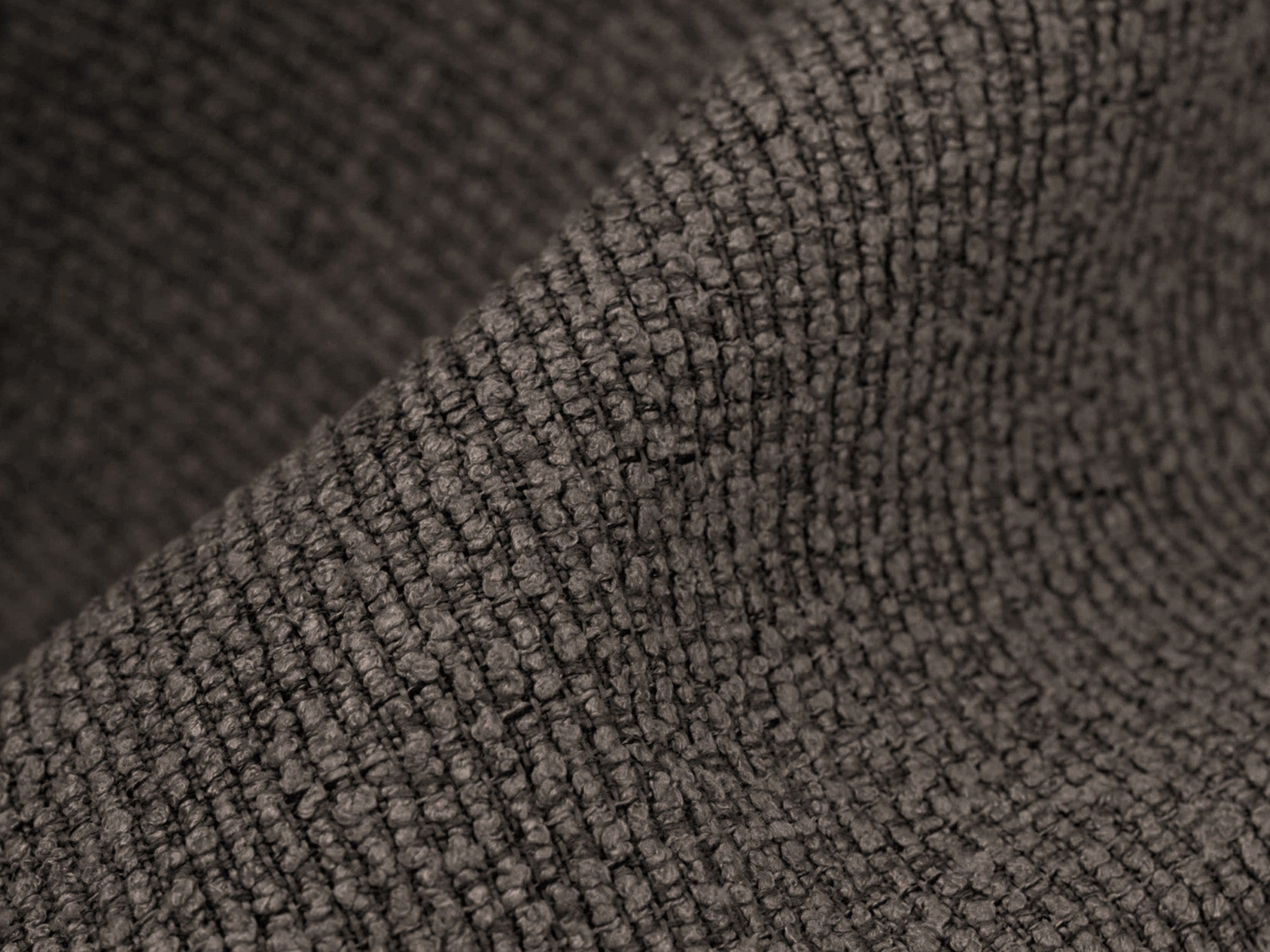 Left-facing modular 2-seater sofa ALOHA chocolate boucle