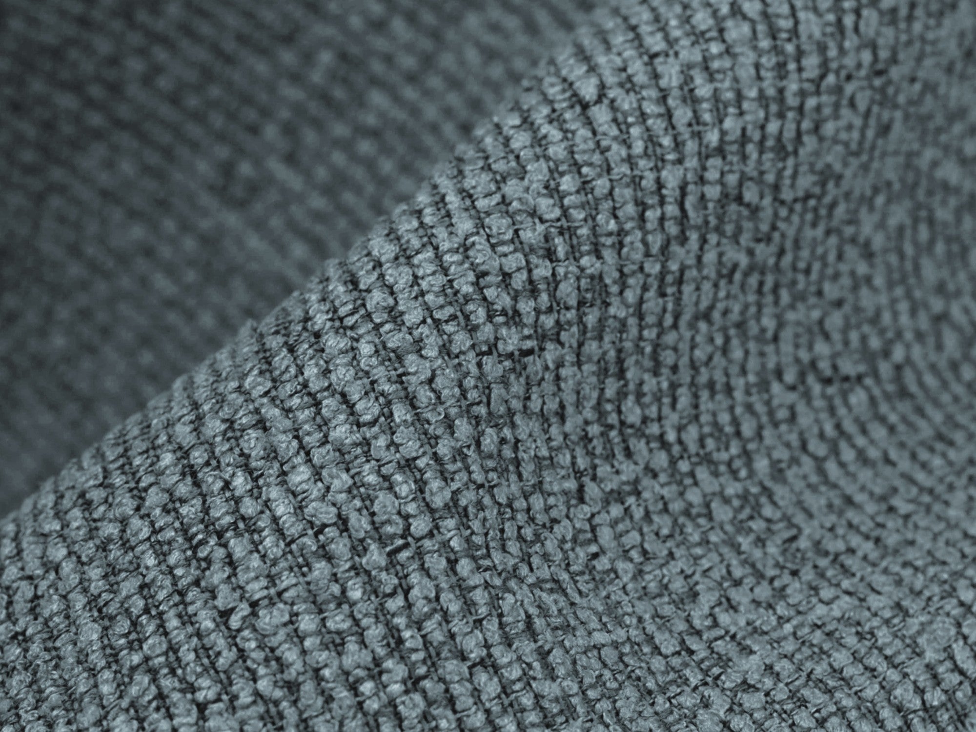 Modularer Ecksofa rechtsseitig 3-Sitzer ALOHA in blauer Jeans-Boucle