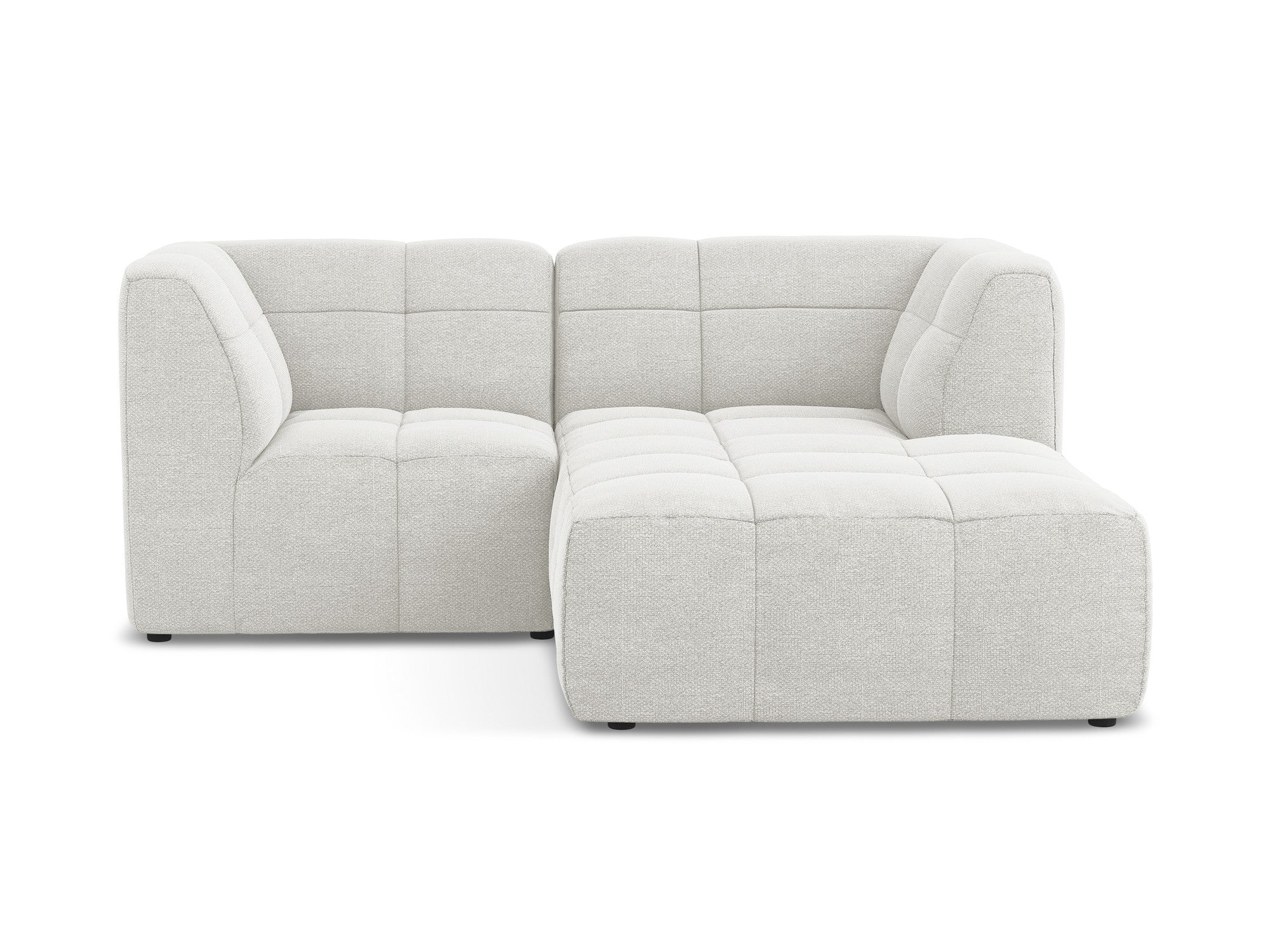 Modularer Ecksofa rechtsseitig 2-sitzig ALOHA weiß Boucle