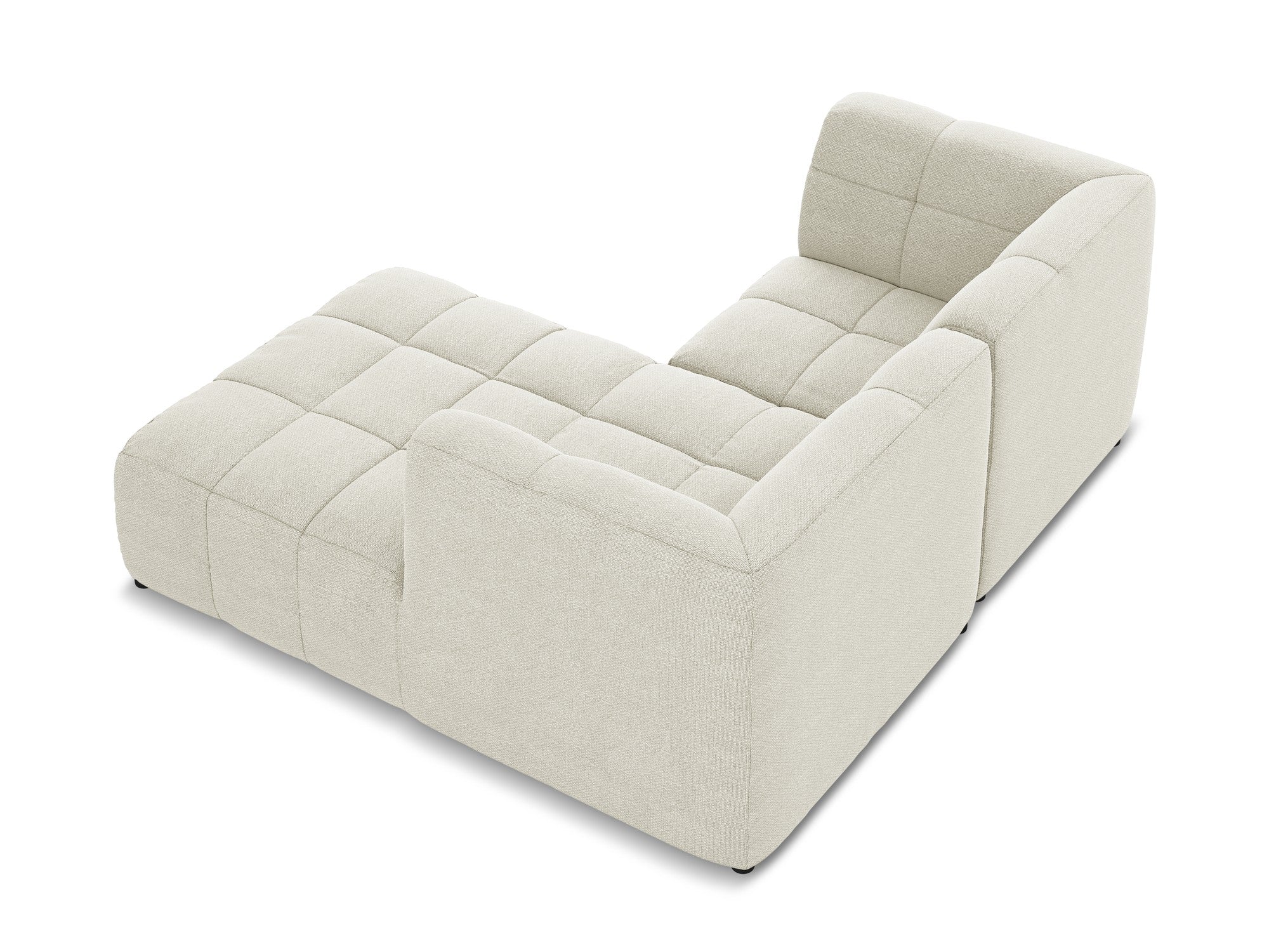 Modularer Ecksofa rechtsseitig 2-sitzig ALOHA sandfarbener Boucle