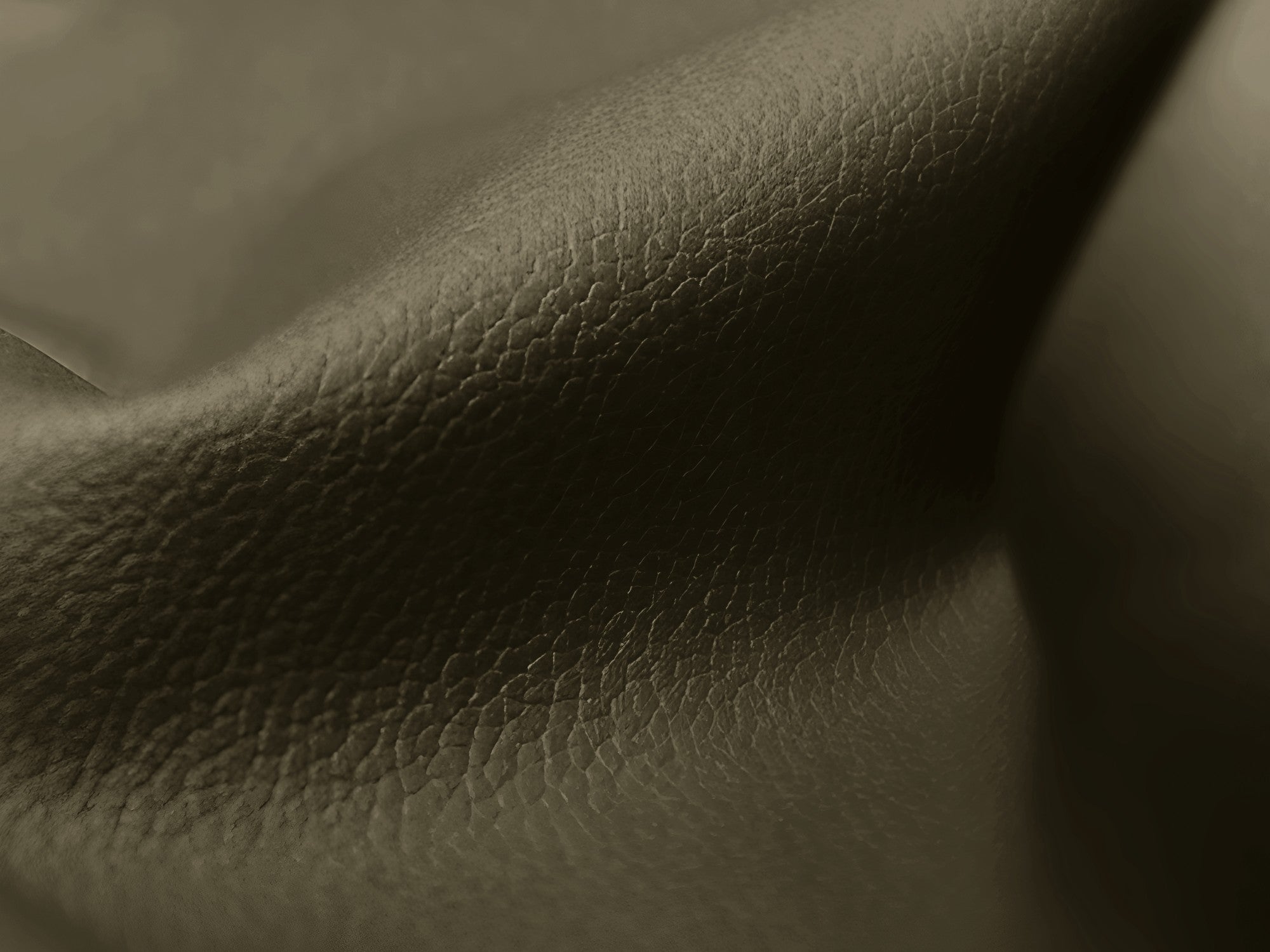 Modularer Panoramacouch ALOHA aus olivgrünem Kunstleder