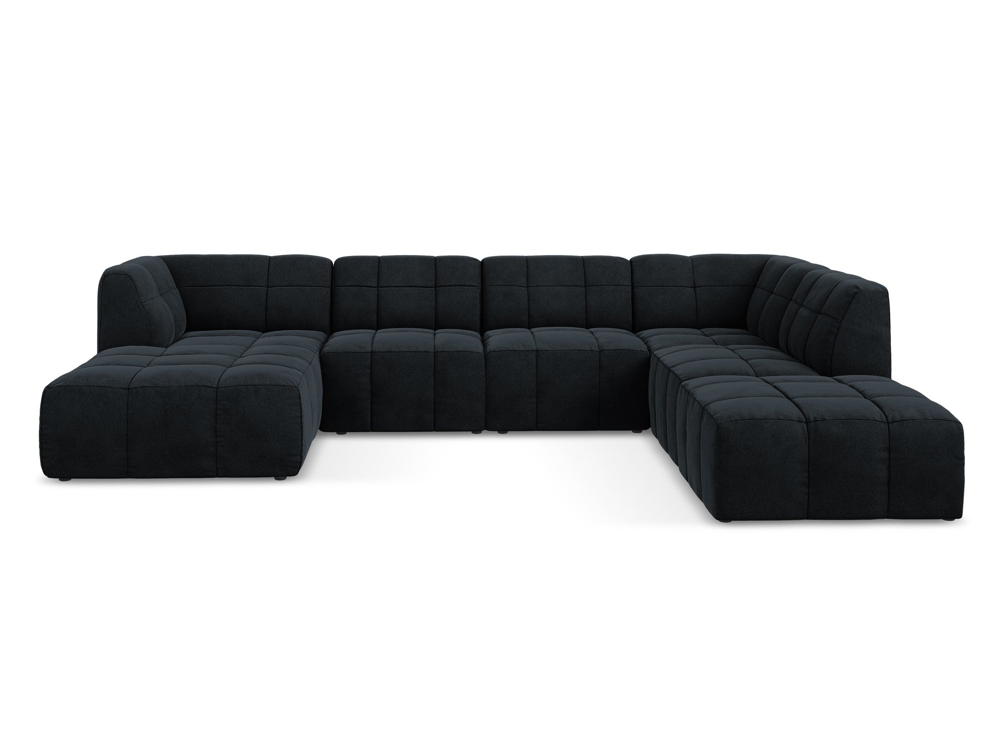 Modular Panoramic Velvet Corner Sofa ALOHA Royal Blue