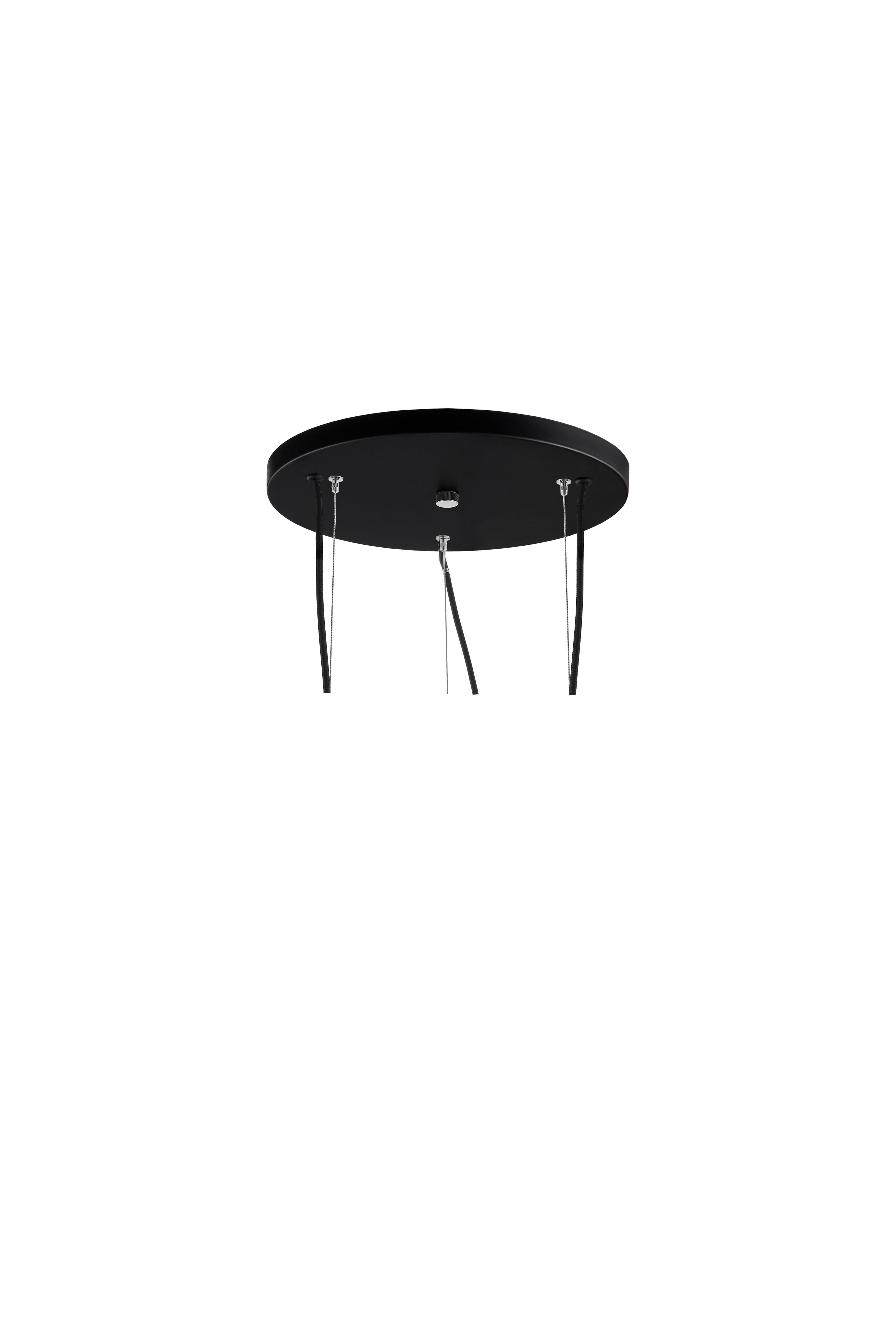ALUR 2 ceiling lamp transparent glass with black finish