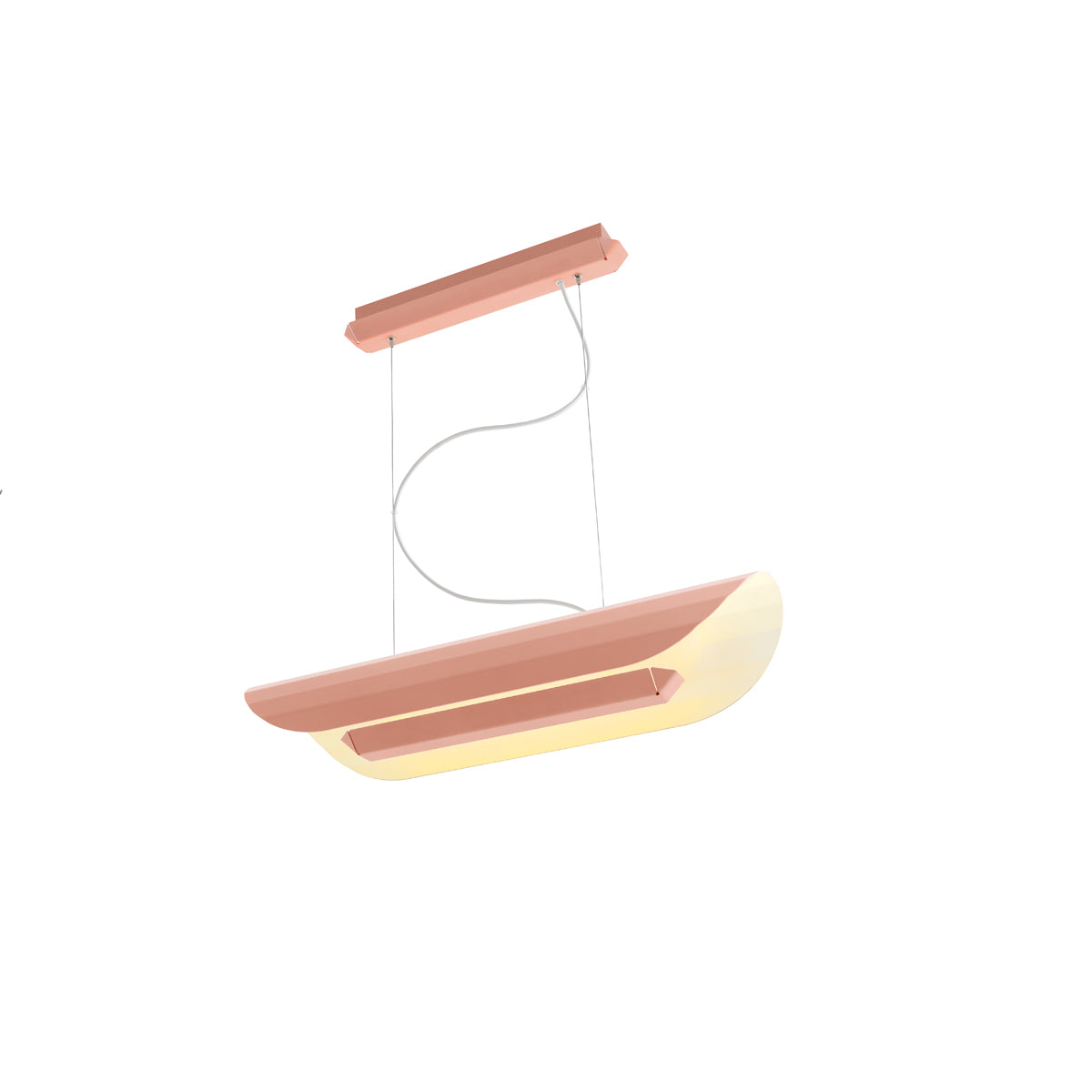 Lineare Pendelleuchte APOLIN gebrochenes Rosa