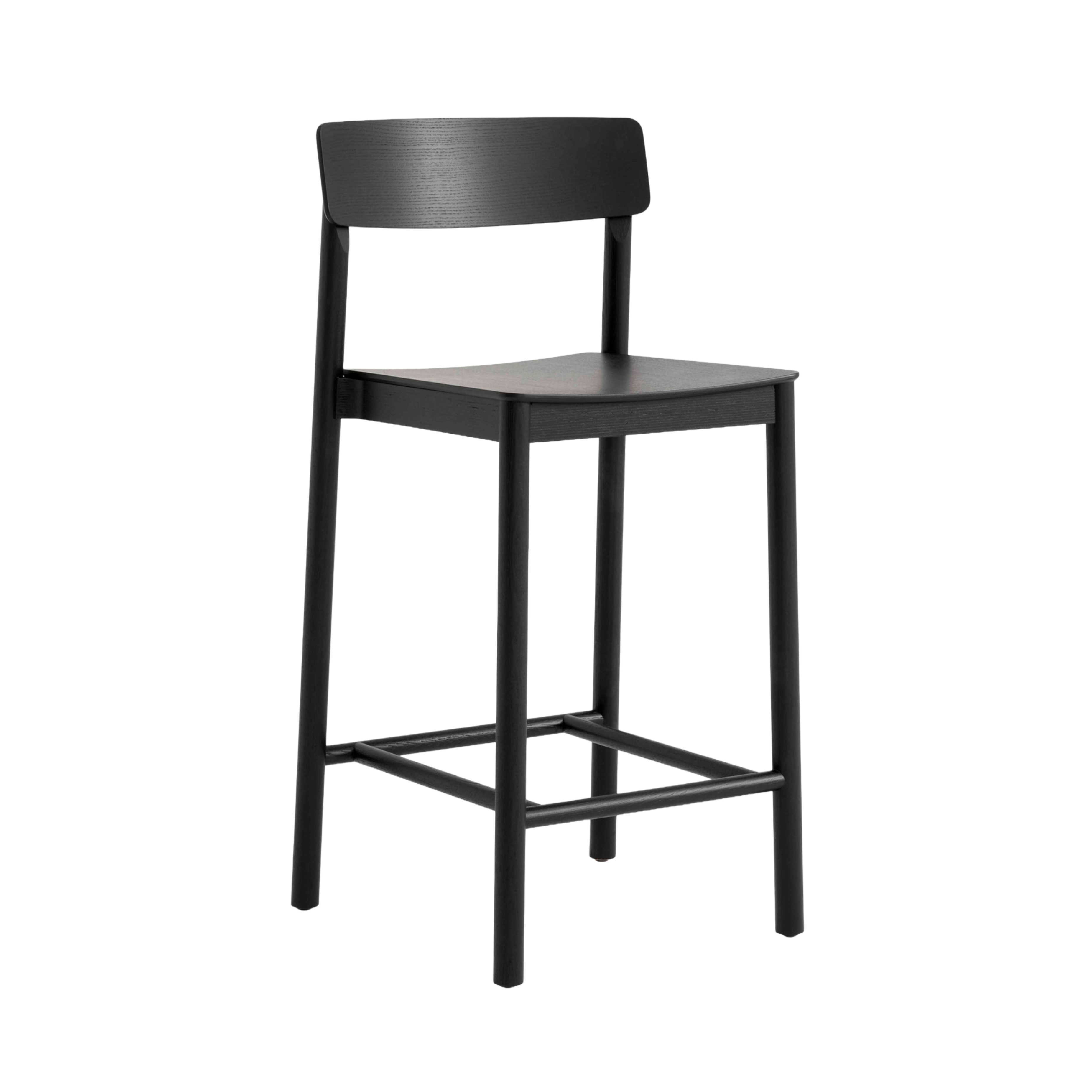 Hocker BETTY aus schwarzem lackiertem Eschenholz