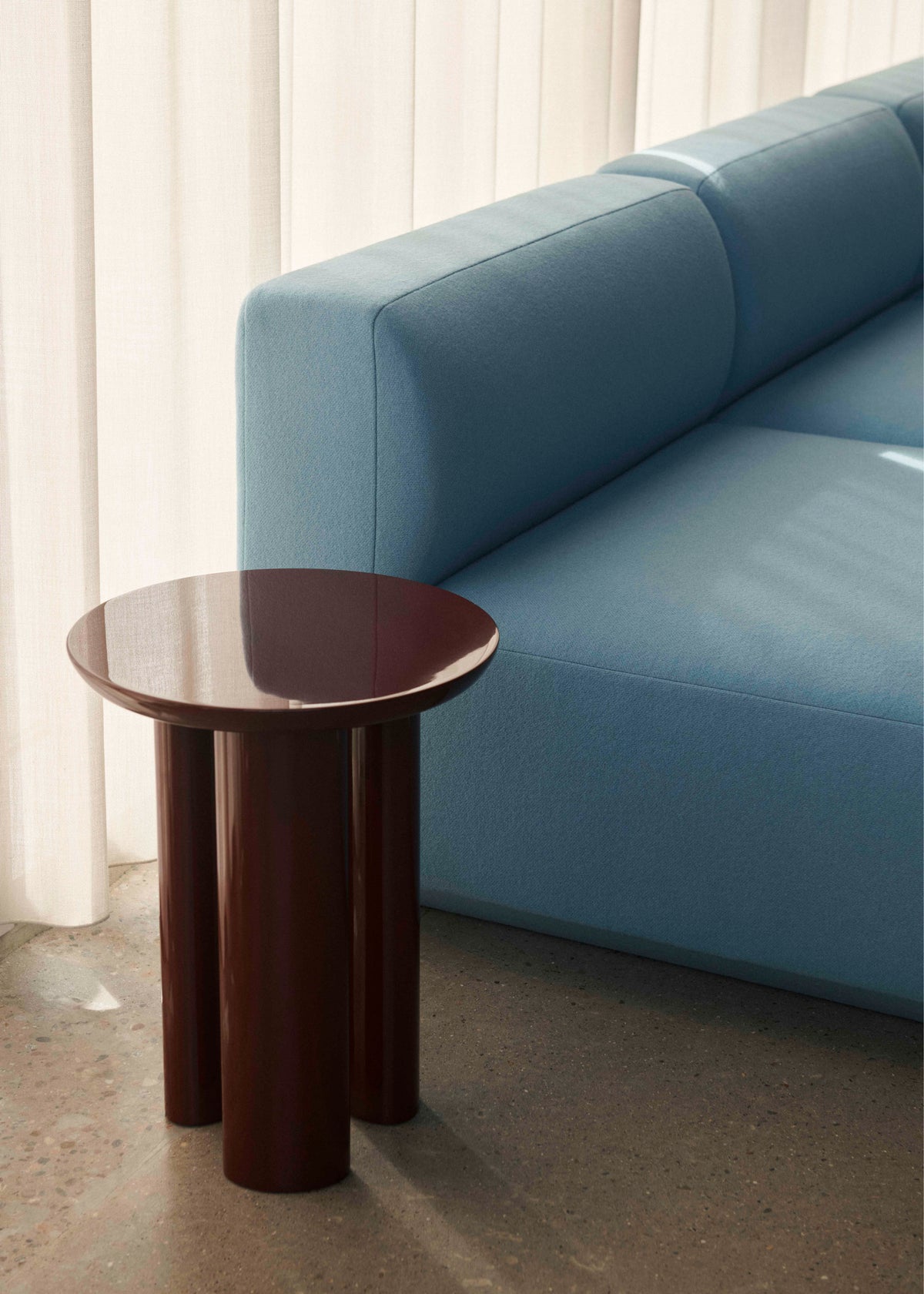 Modulares linkes Ecksofa 3-Sitzer DEVELIUS MELLOW gepolstert