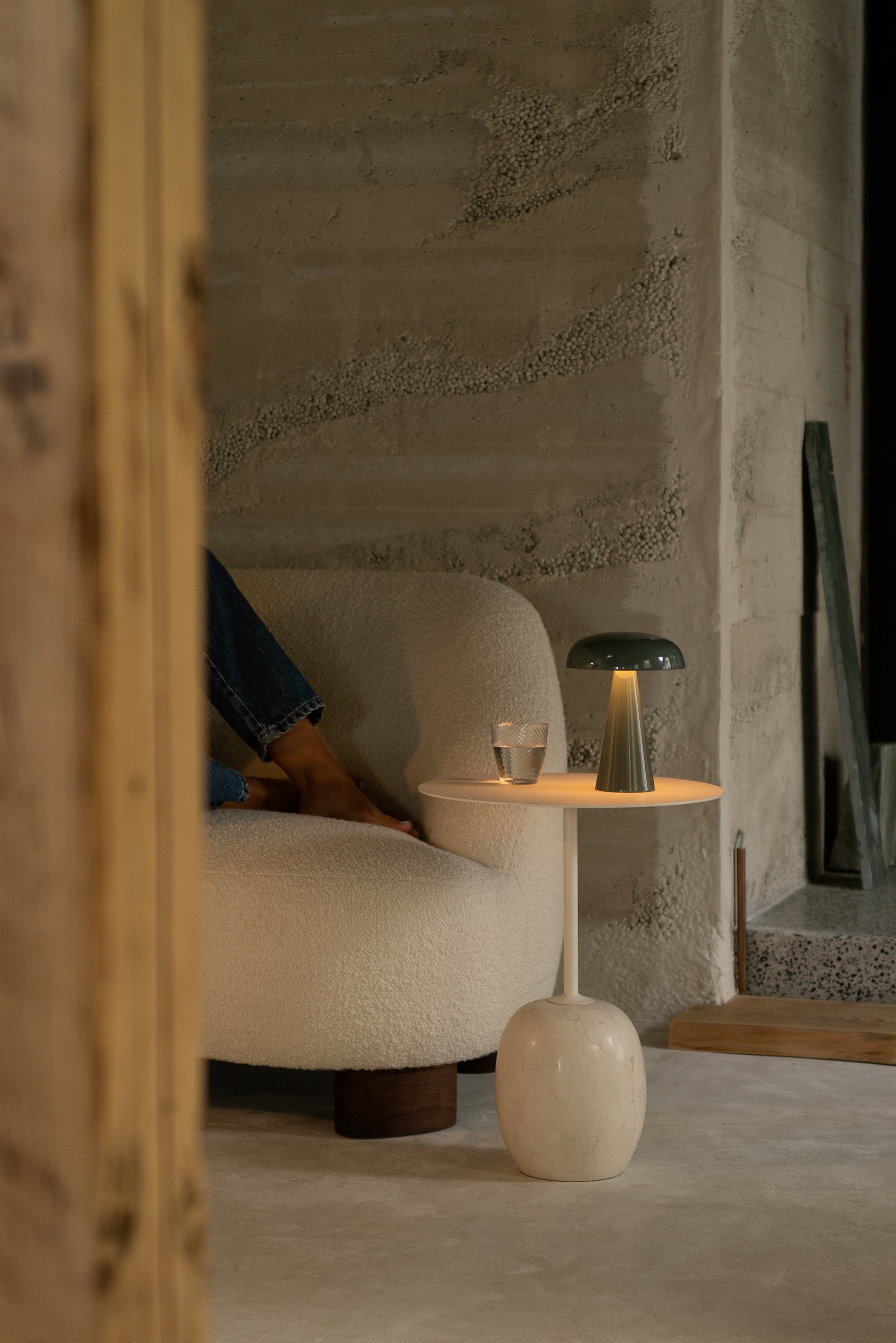 Tragbare Lampe COMO SC53 in Grau-Blau