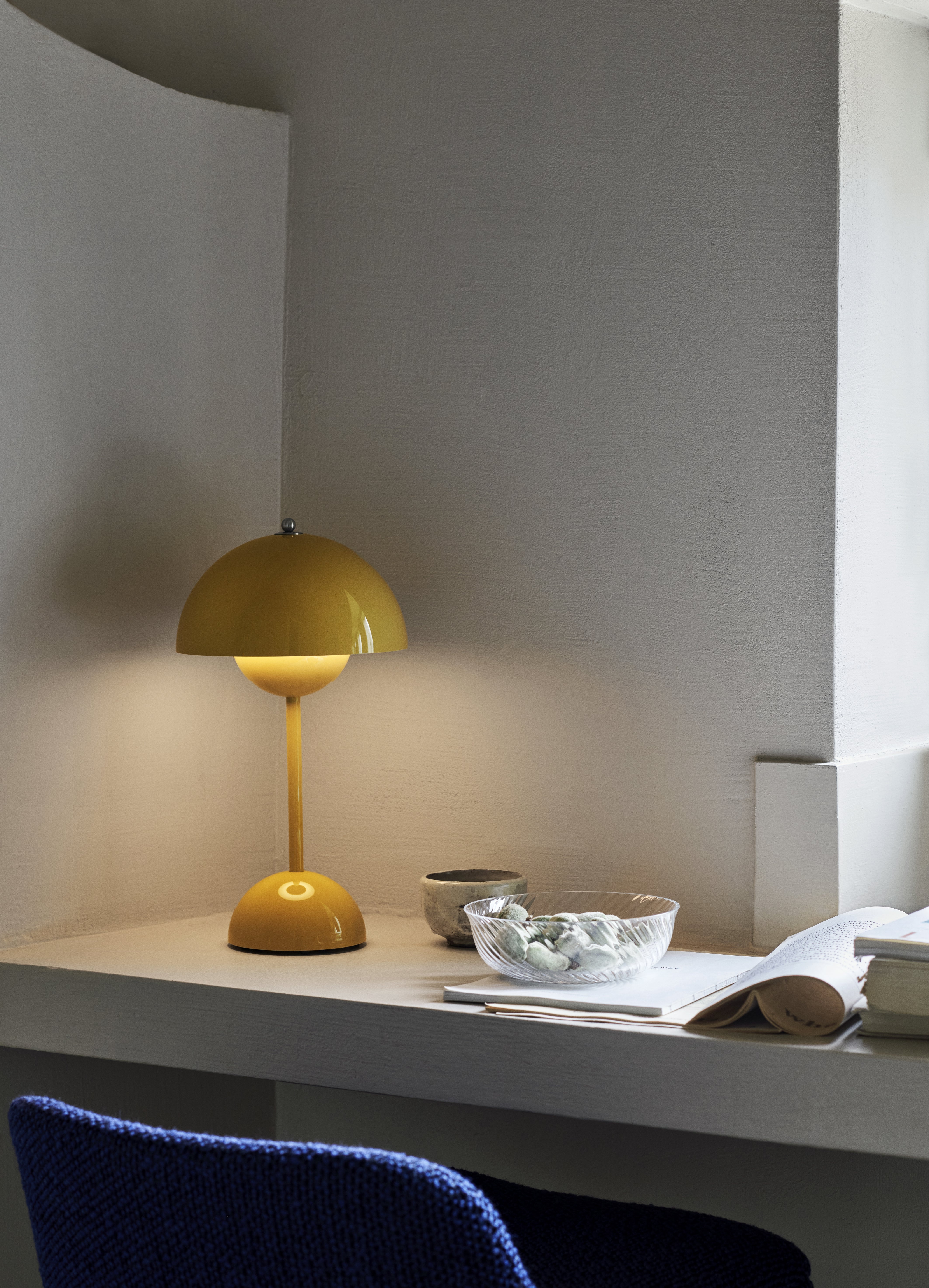Tragbare Lampe FLOWERPOT VP9 in Senfgelb