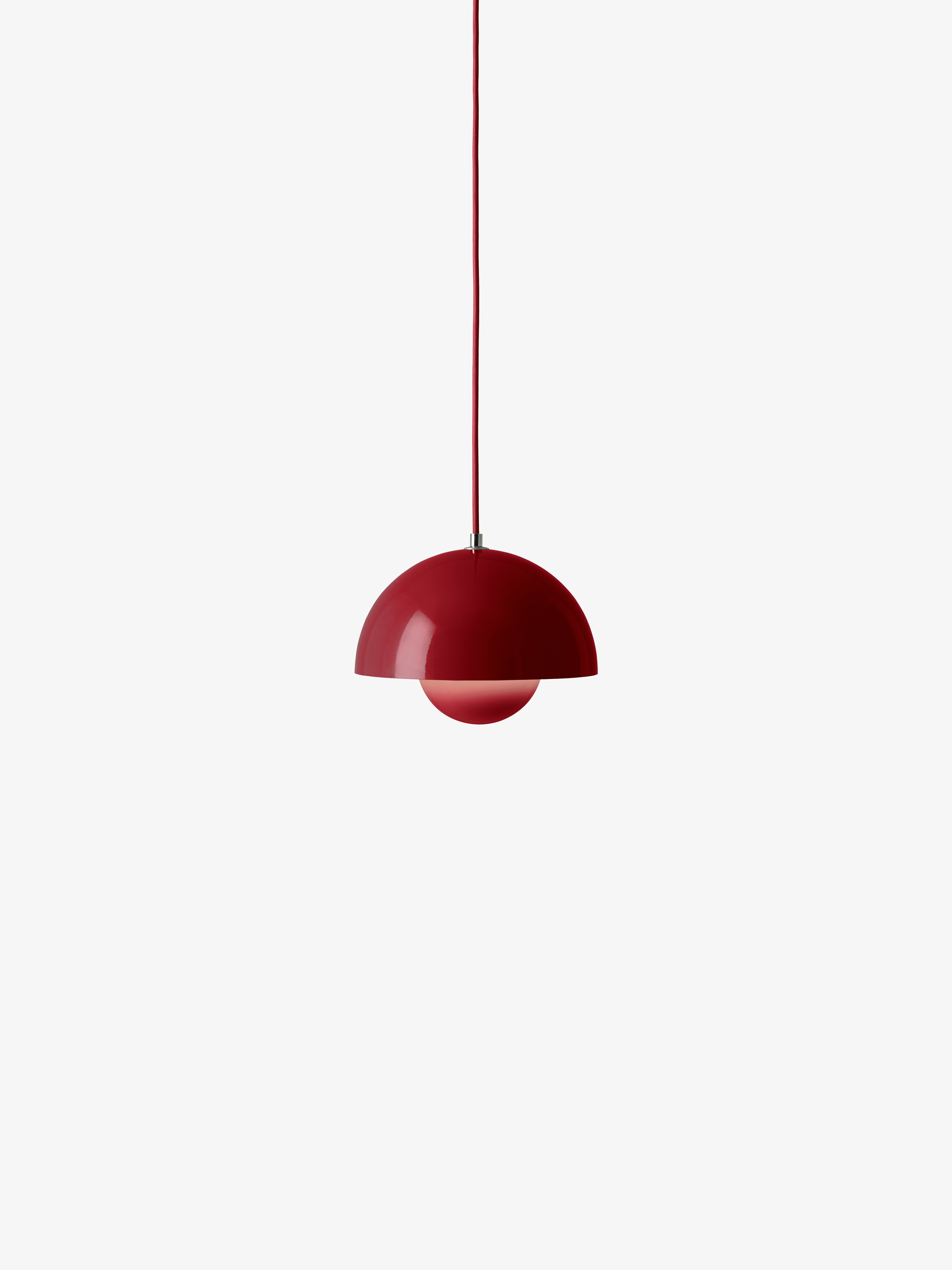 Pendelleuchte FLOWERPOT weinrot