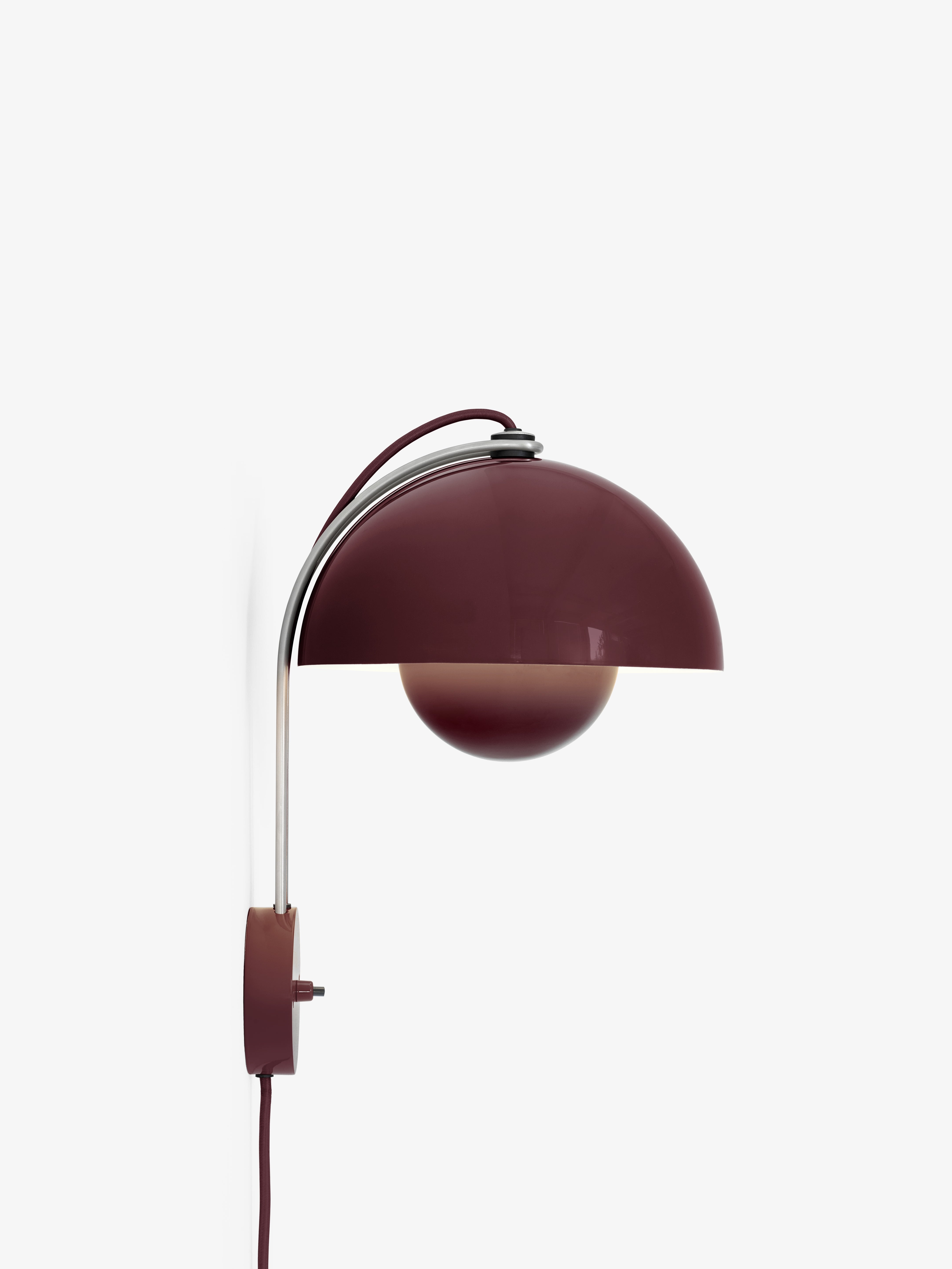 Wandlampe FLOWERPOT VP8 in dunkler Pflaume
