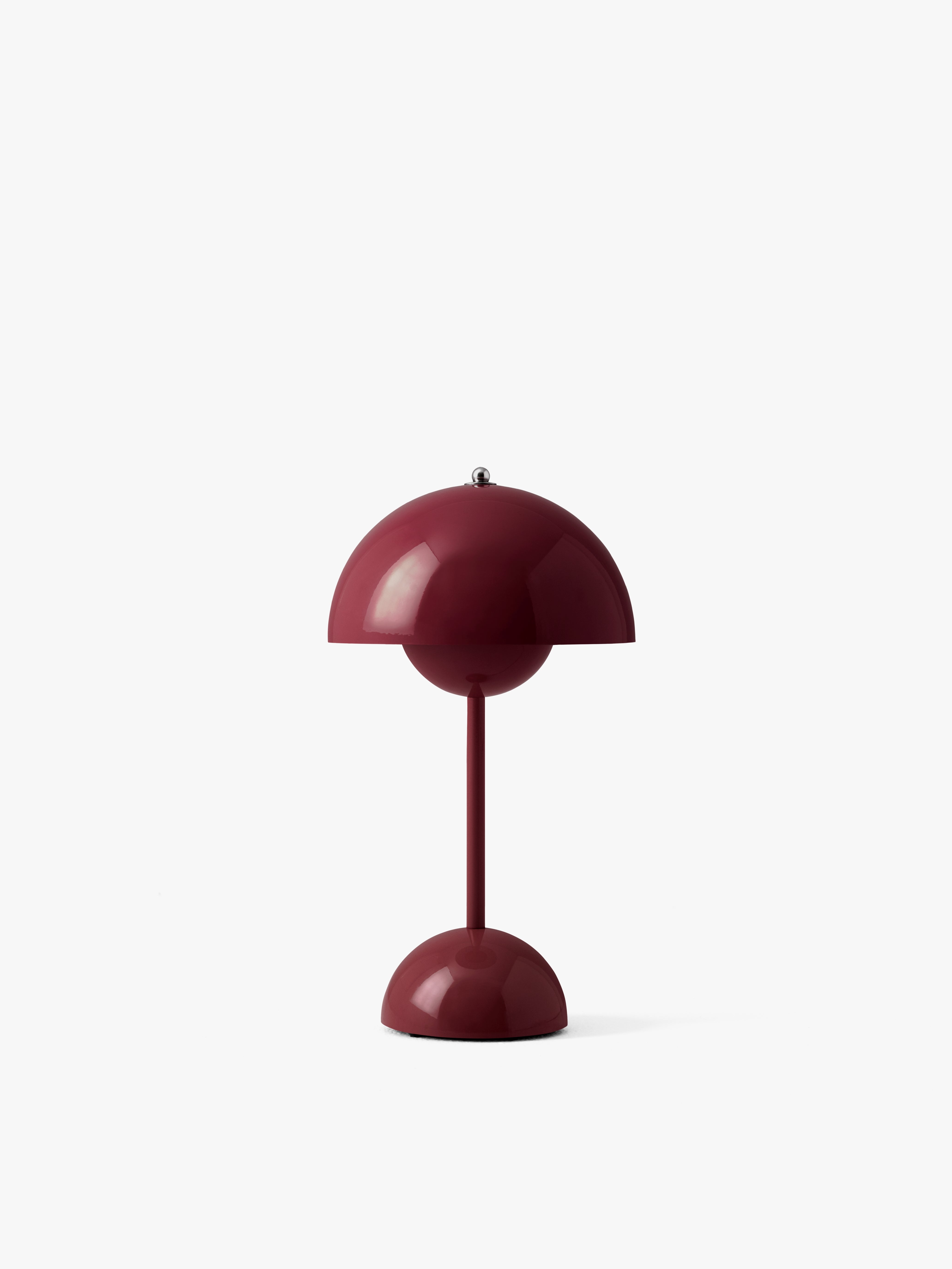 Tragbare Lampe FLOWERPOT VP9 in dunklem Pflaumenfarbton
