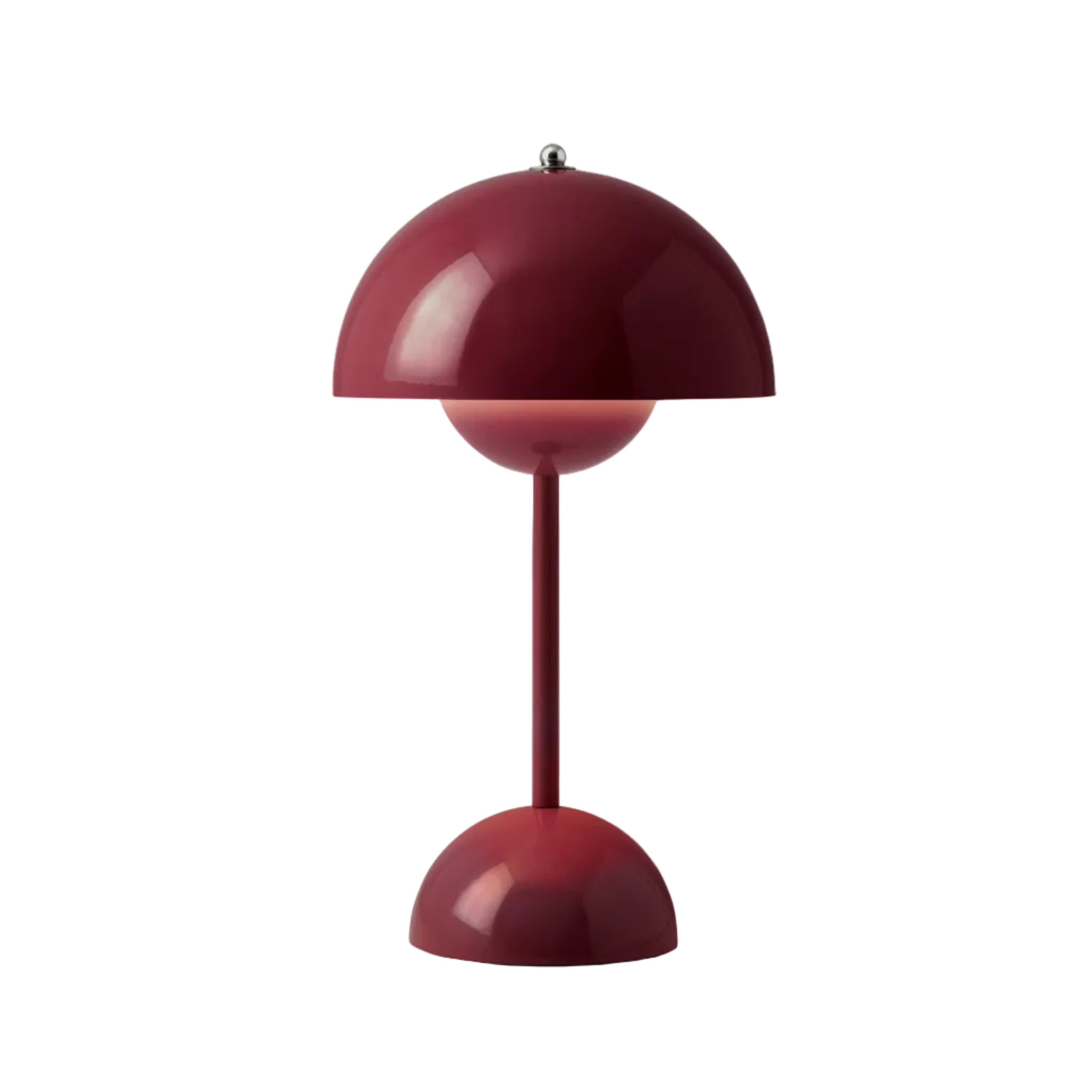 Tragbare Lampe FLOWERPOT VP9 in dunklem Pflaumenfarbton