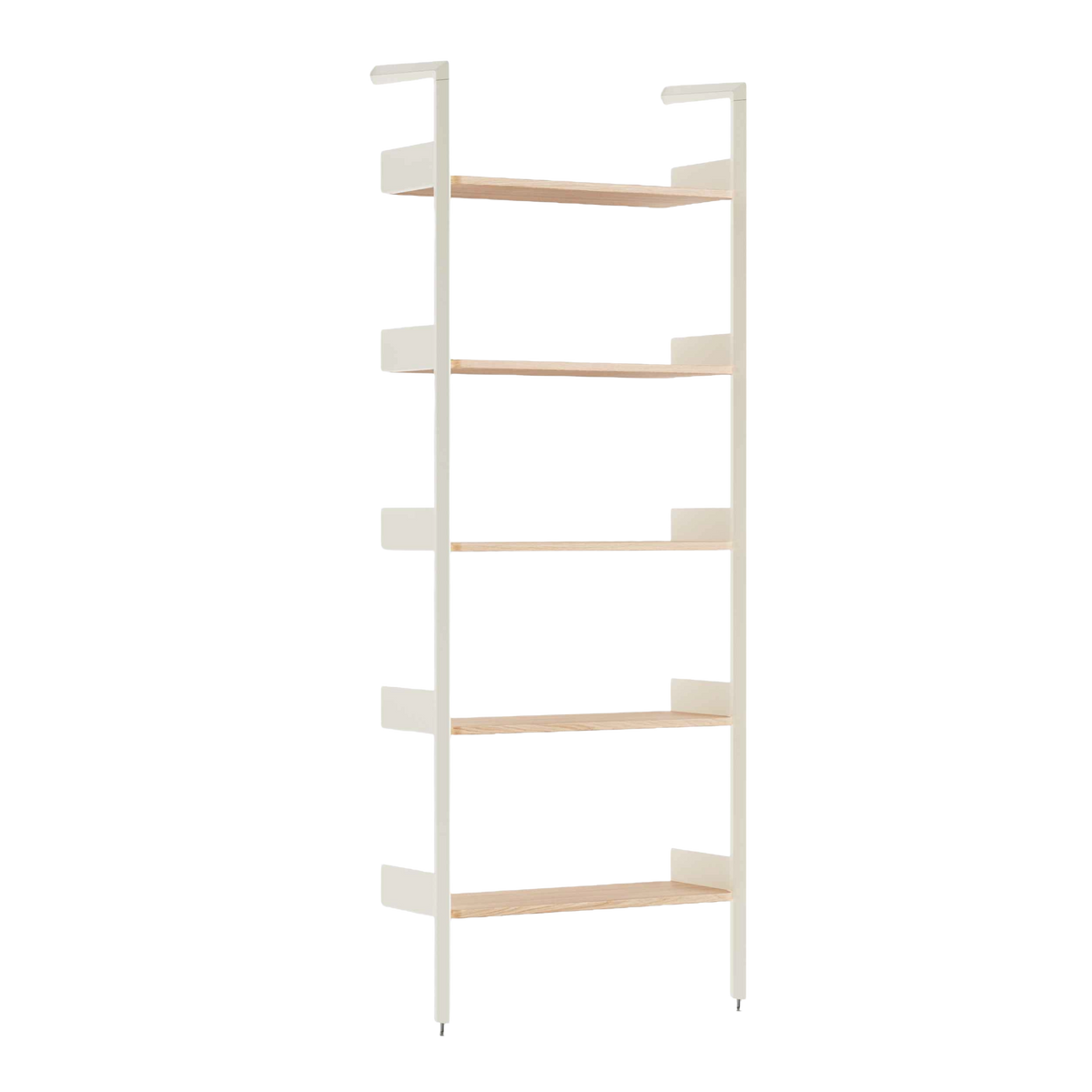 Modularregal ROMBE in Alabaster mit Eichenholz