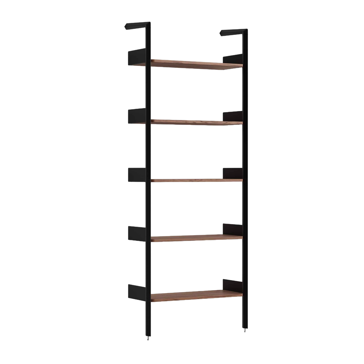 Modularregal ROMBE in Anthrazit mit Nussbaumholz