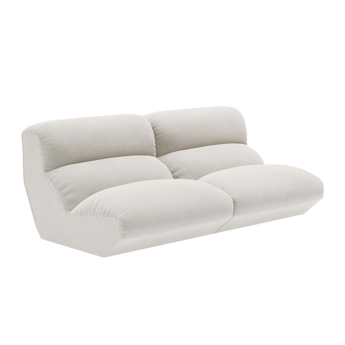 3-sitziges modulare Sofa HI LO in Creme