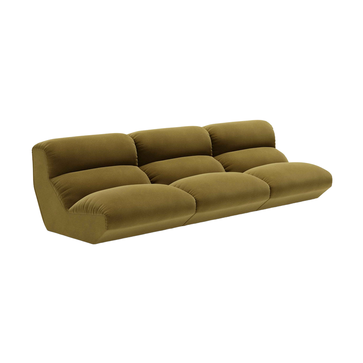 Modulares 4-Sitzer Sofa HI LO olivgrün