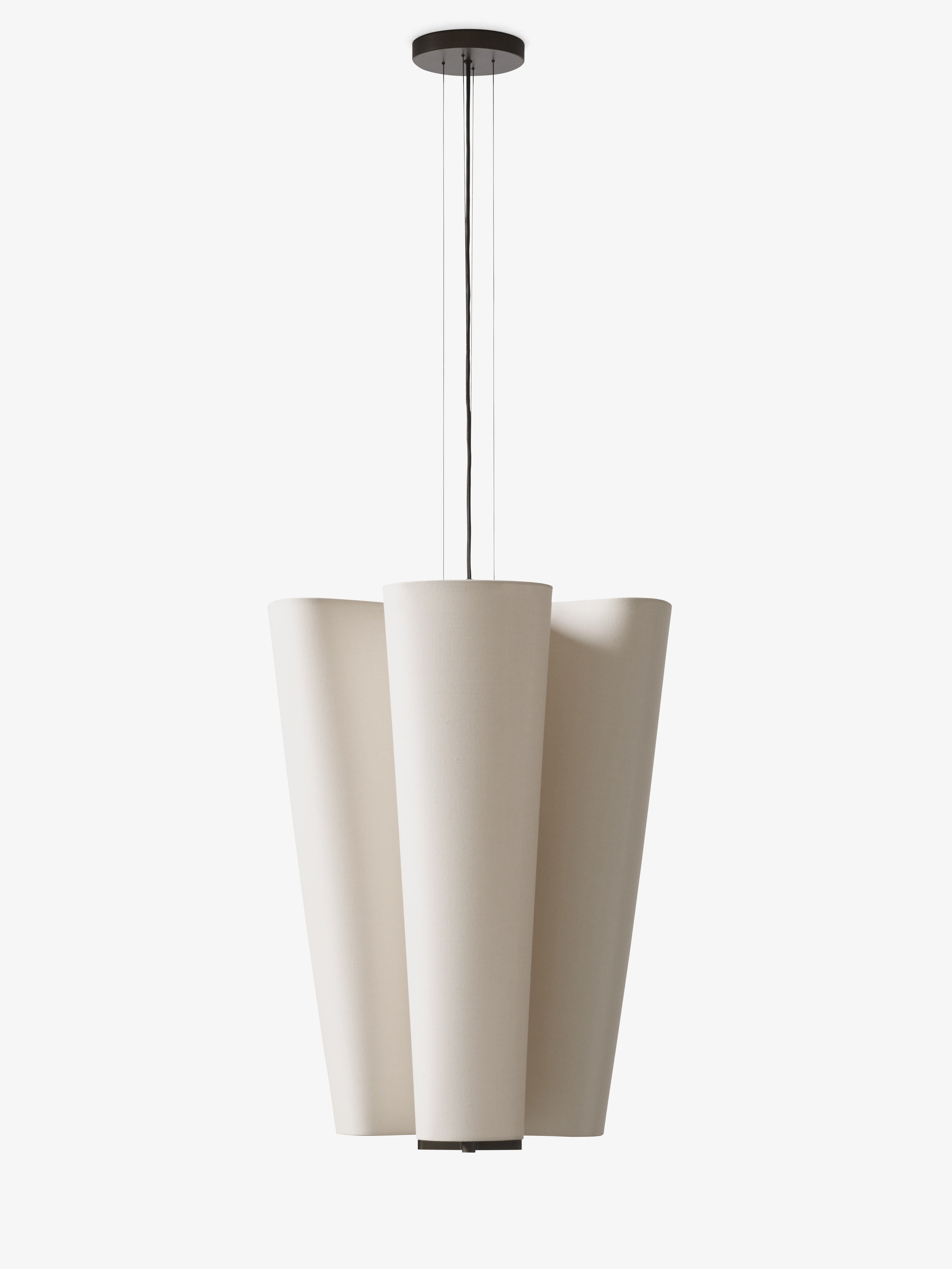 Pendelleuchte BELLA beige mit brauner Ausführung