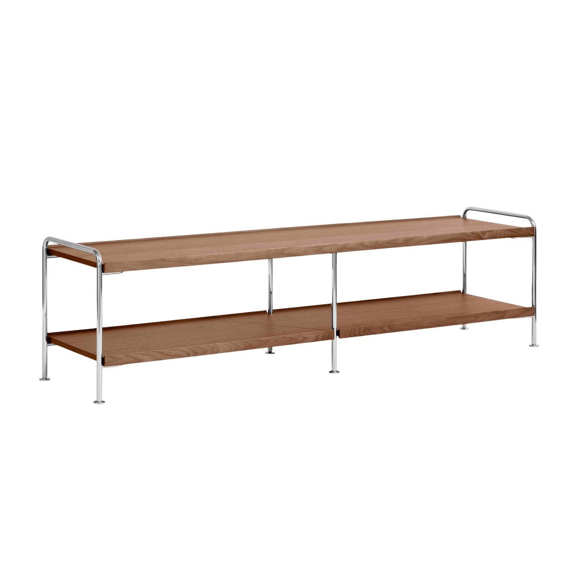 TV-Schrank ALIMA NDS4 verchromt mit Nussbaumholz