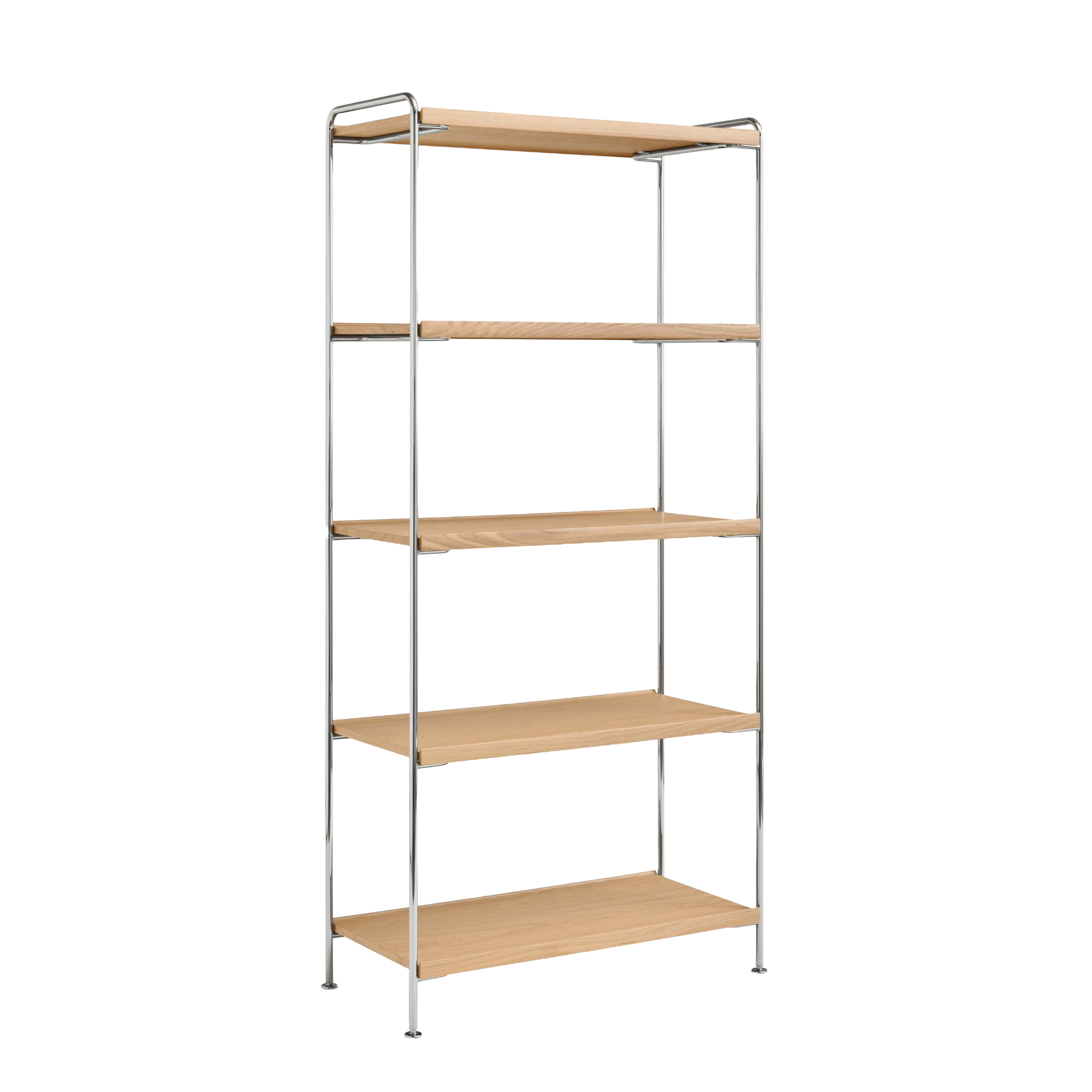 Regal ALIMA NDS6 verchromt mit Eichenholz