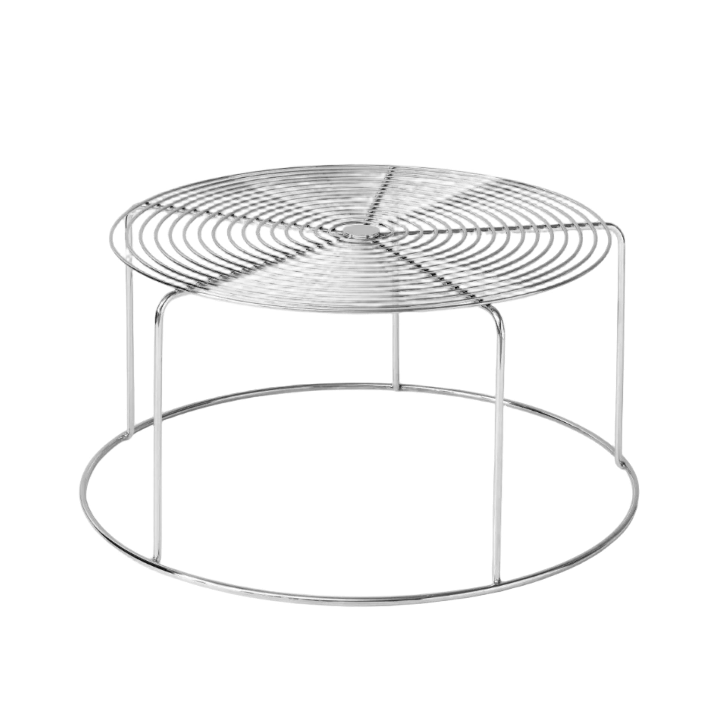 Kaffeetisch WIRE VP17 aus poliertem Stahl