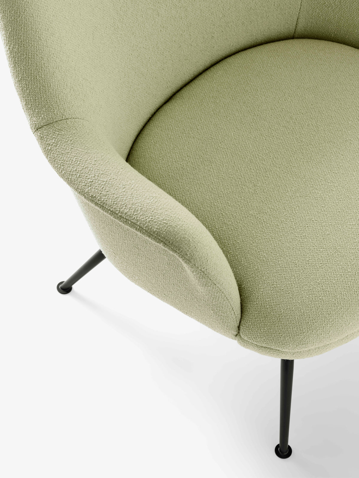 Sessel RELY HW140 gepolstert mit schwarzem Gestell