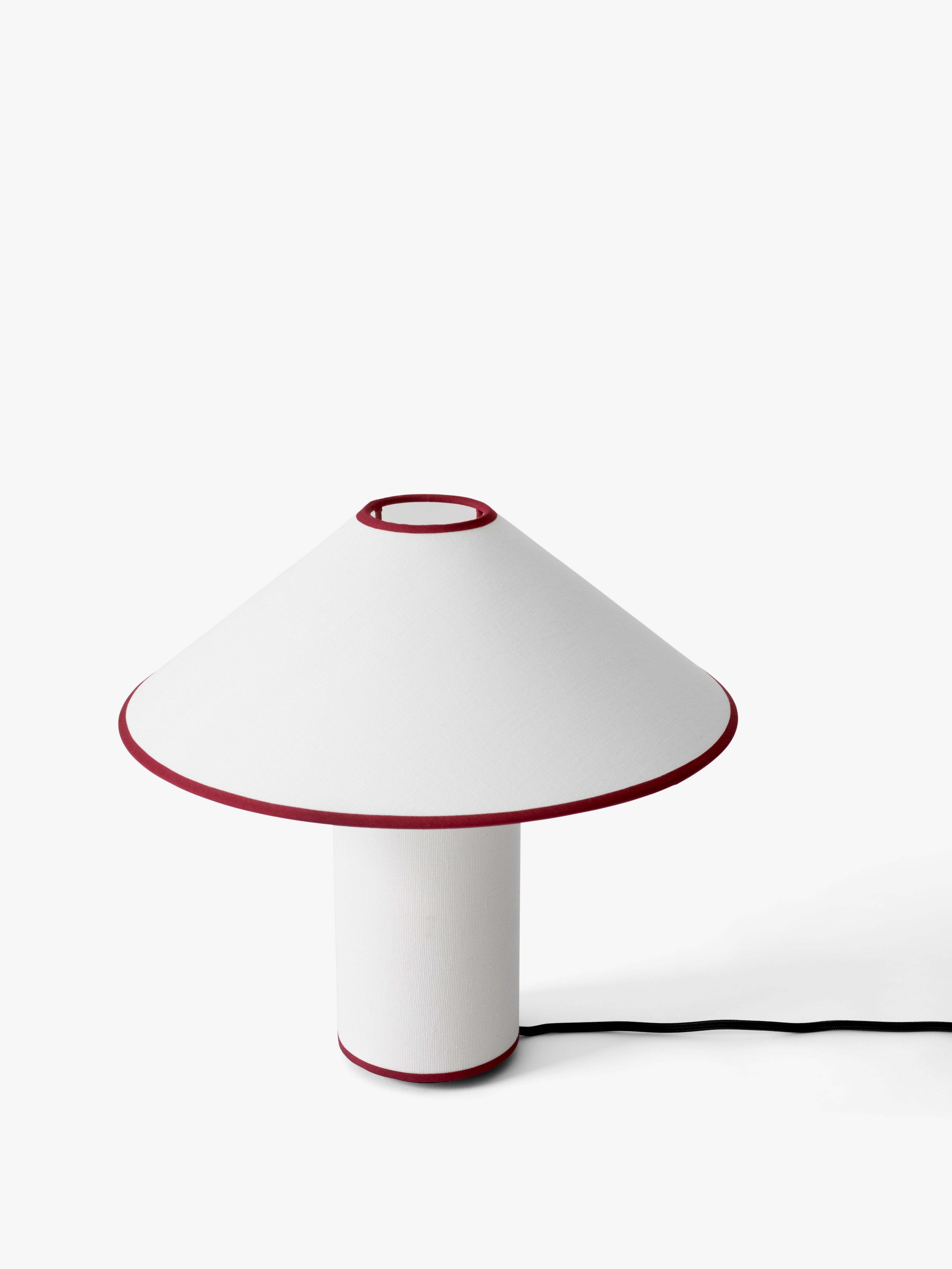 Tischlampe COLETTE ATD6 in Weiß mit rotem Finish