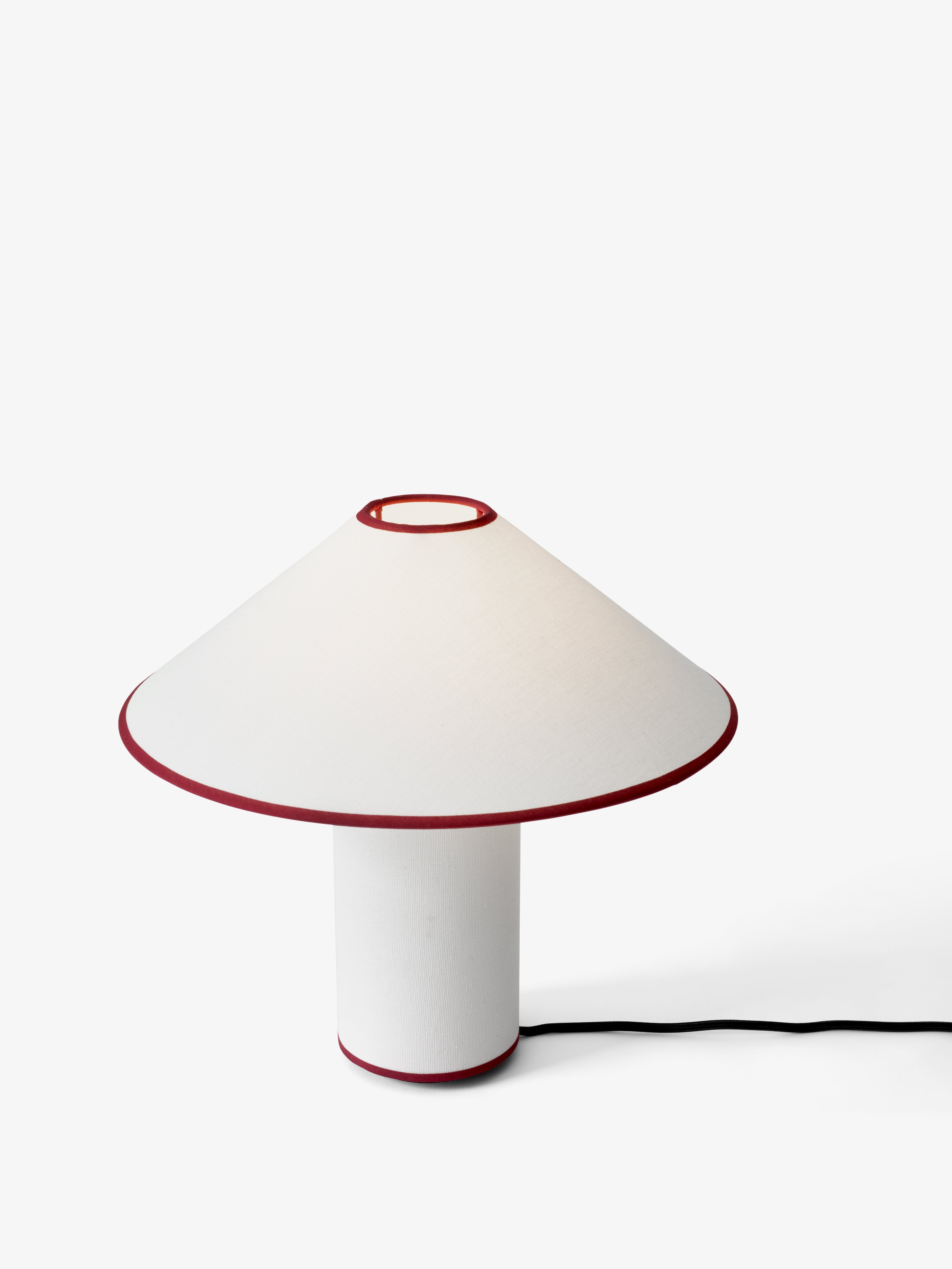 Tischlampe COLETTE ATD6 in Weiß mit rotem Finish
